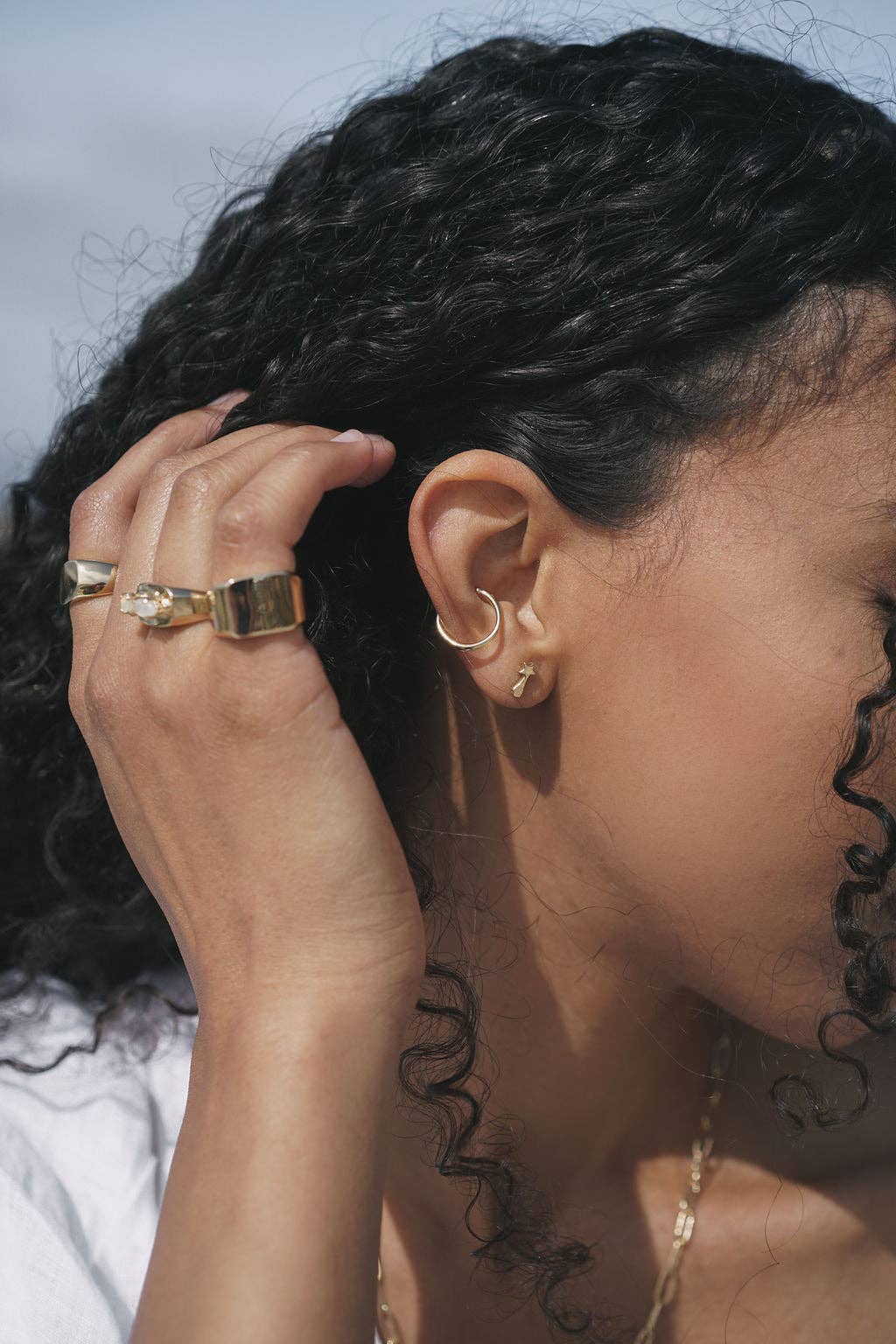 Studio Grun - Dome Ear Cuff in Medium/Silver - Detour Boutiques