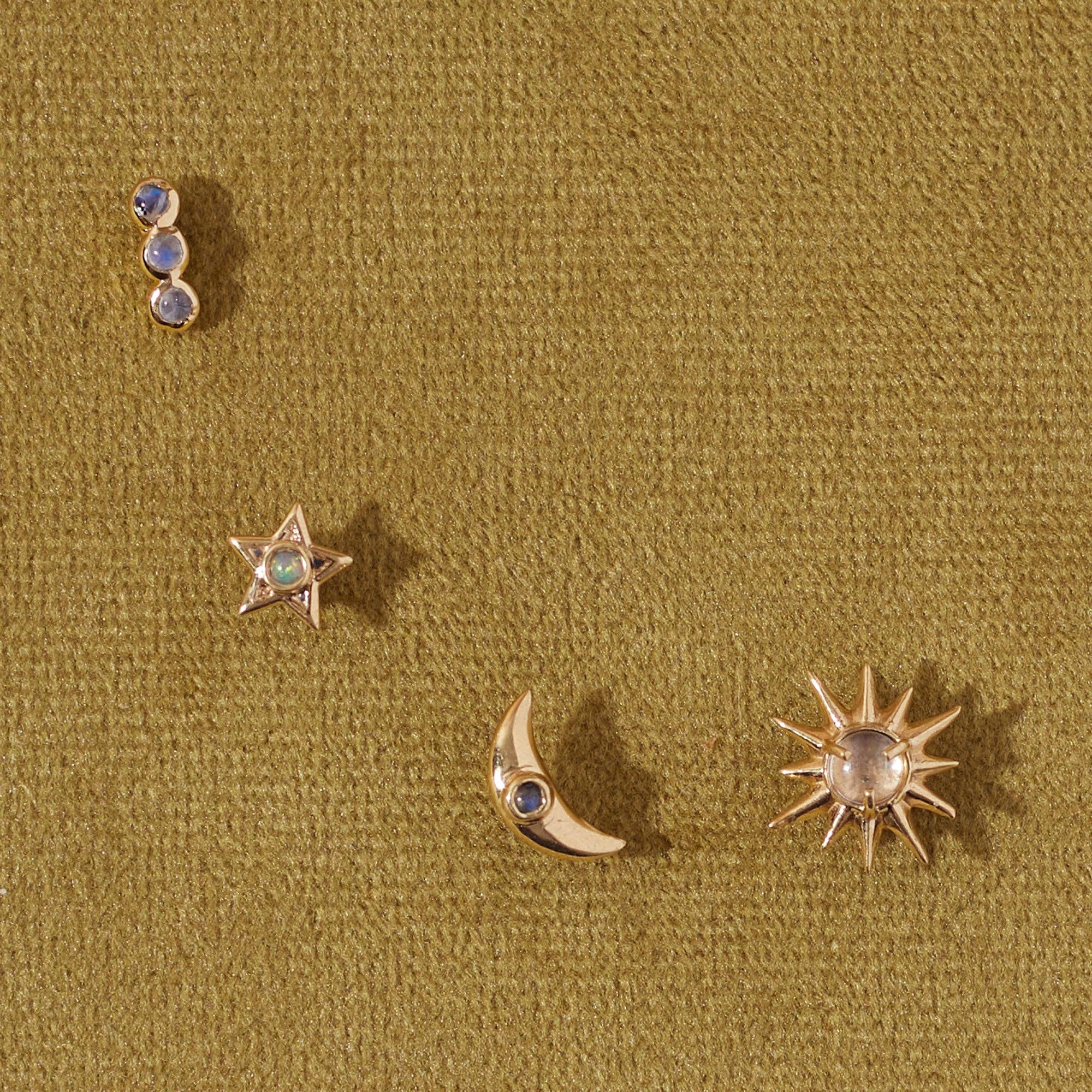 Studio Grun - Starburst Studs in Opal/Gold - Detour Boutiques
