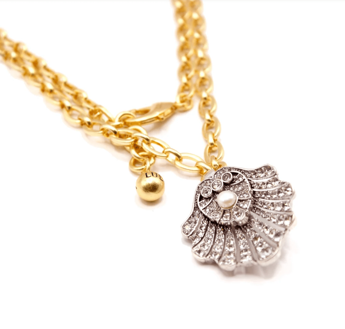 The Birth of Venus Crystal Pearl Shell Charm - Detour Boutiques