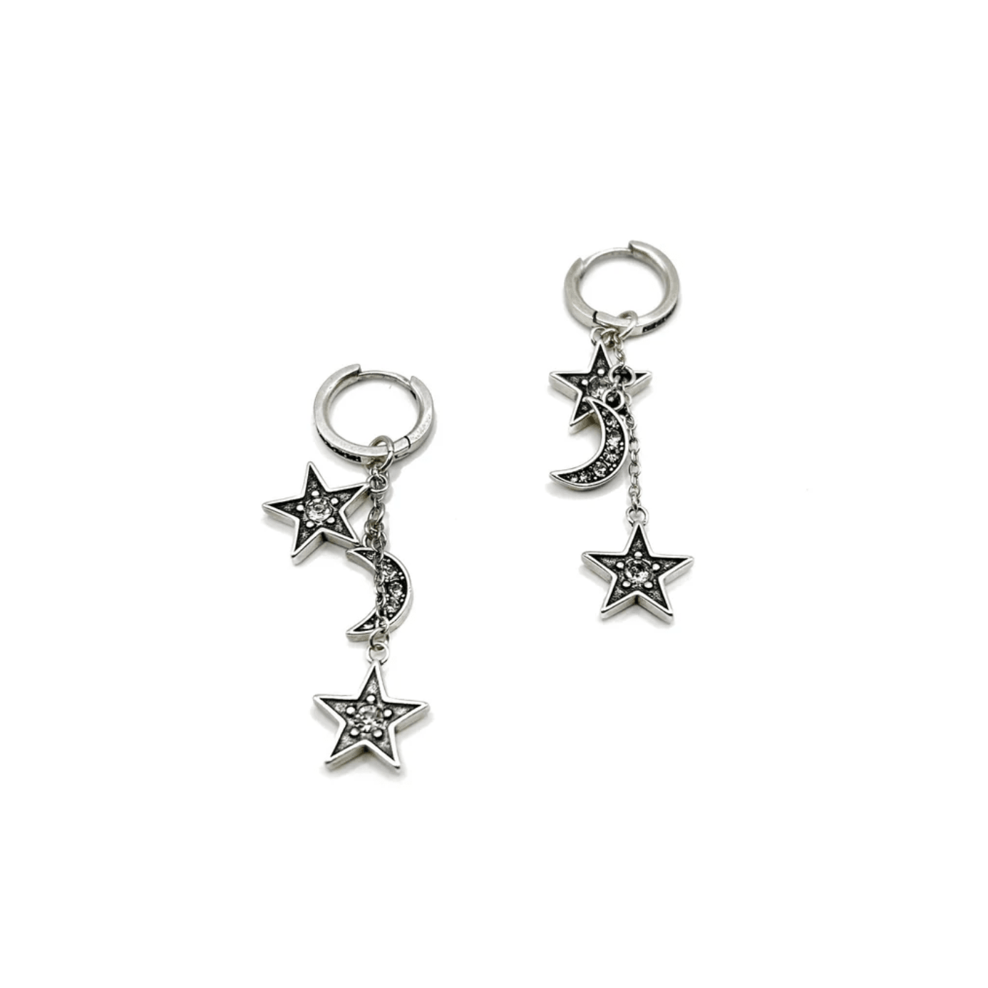 The Celestial Drop Earrings - Silver - Detour Boutiques