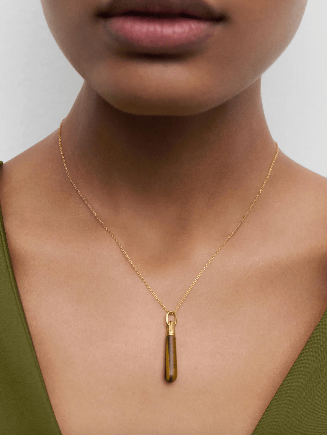 Tiger Eye Large Drop pendant - Detour Boutiques