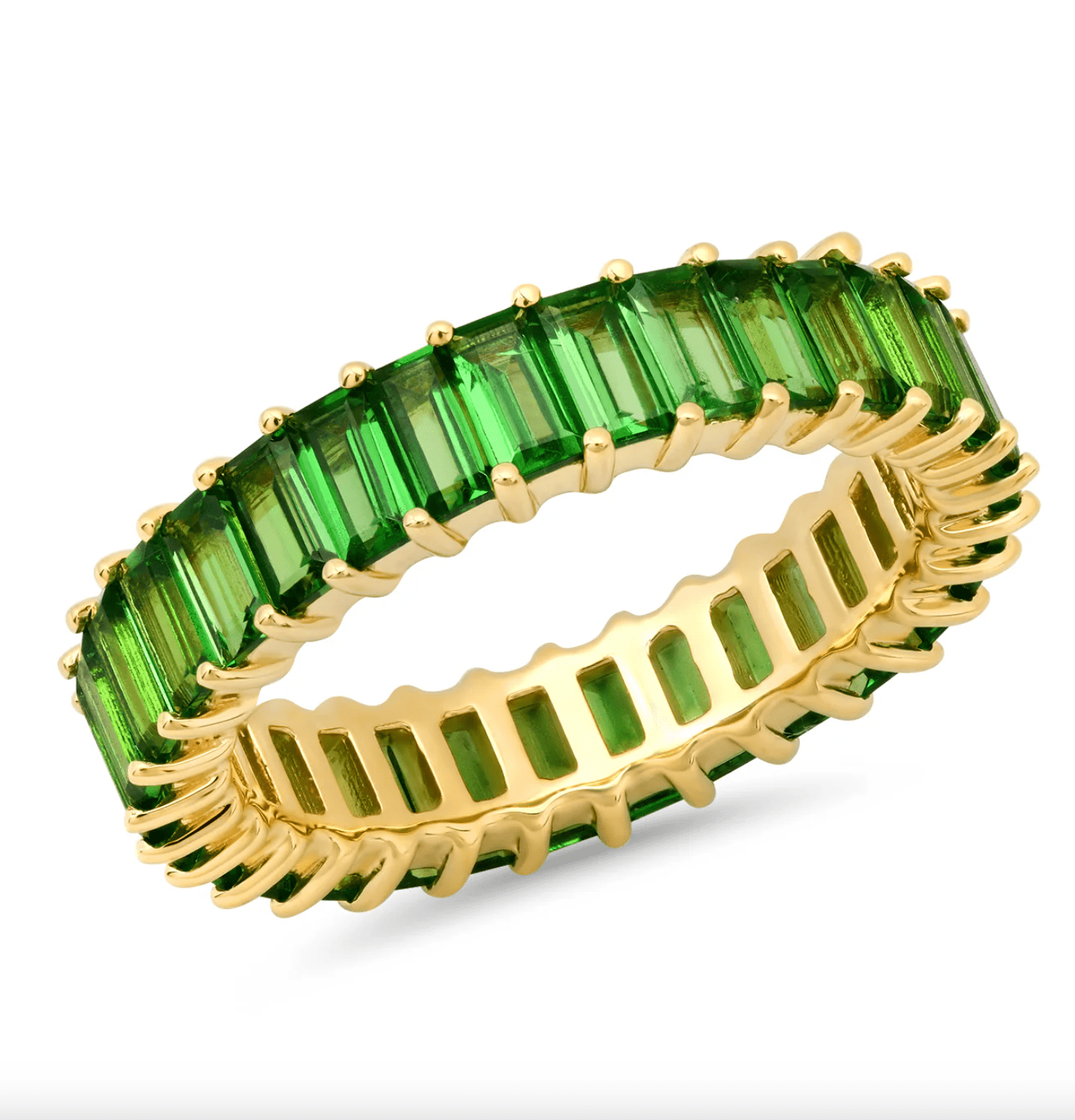 Tsavorite Vertical Baguette Ring - Detour Boutiques