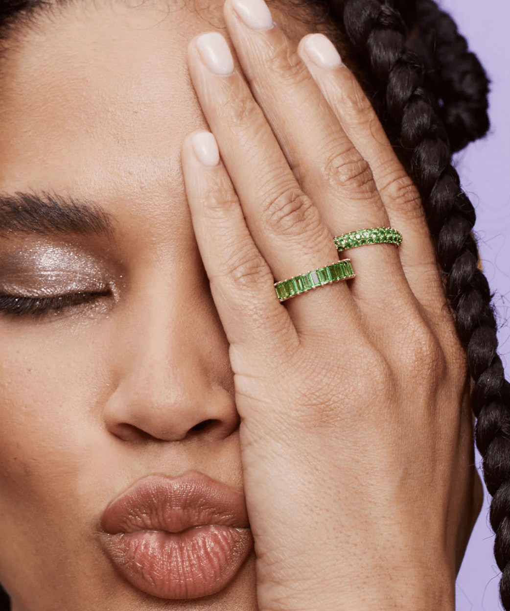Tsavorite Vertical Baguette Ring - Detour Boutiques