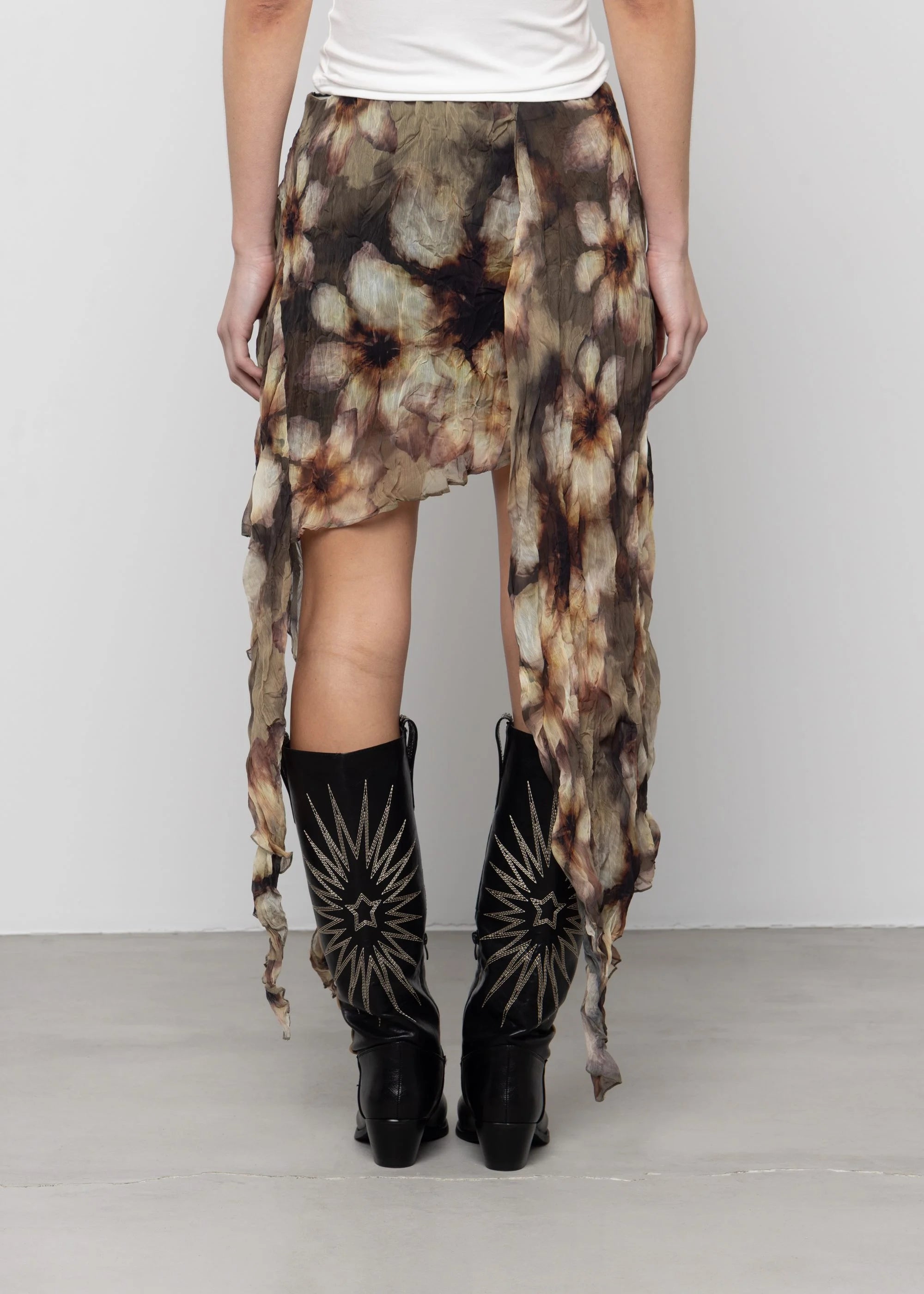 Printed Asymmetric Skirt