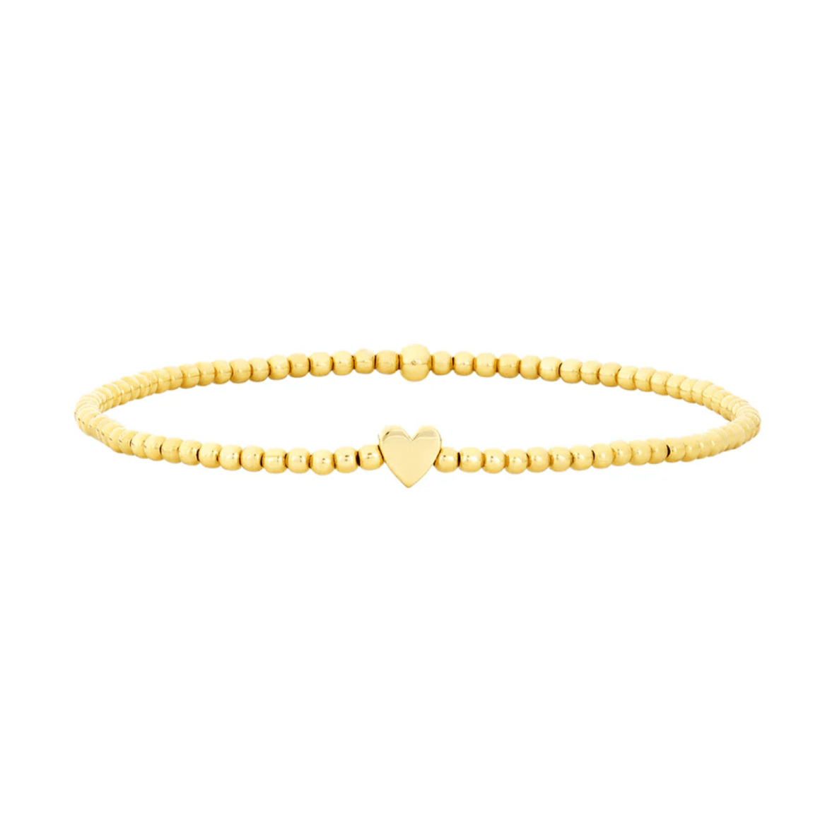 2MM Bracelet with 14k Heart Bead - Detour Boutiques