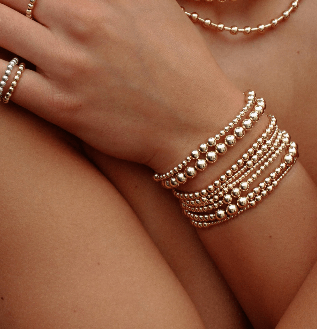 2MM/4MM Mixed Bead Bracelet - Detour Boutiques