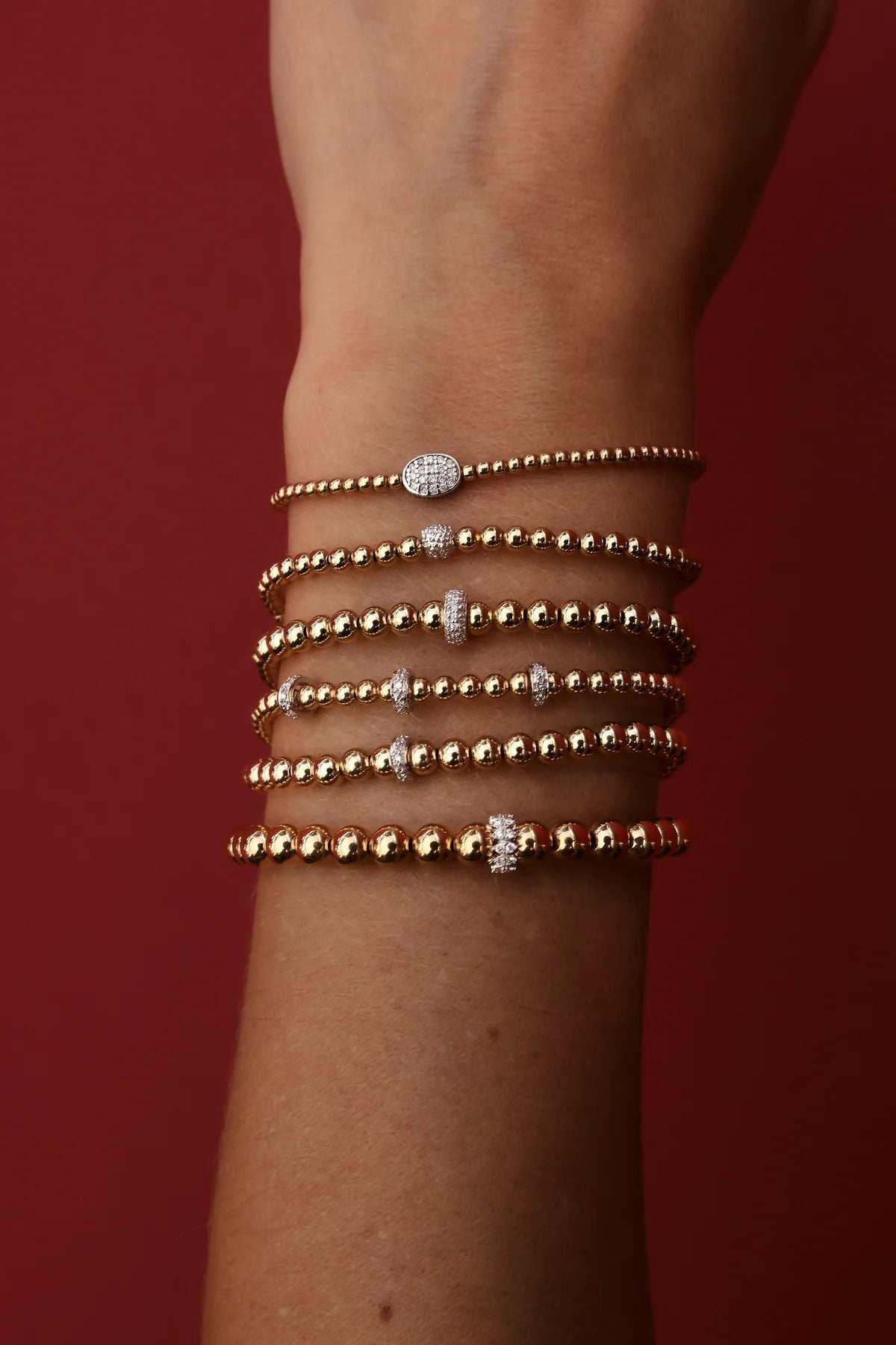 3mm Signature Bracelet with 14k Diamond Rondelle - Detour Boutiques
