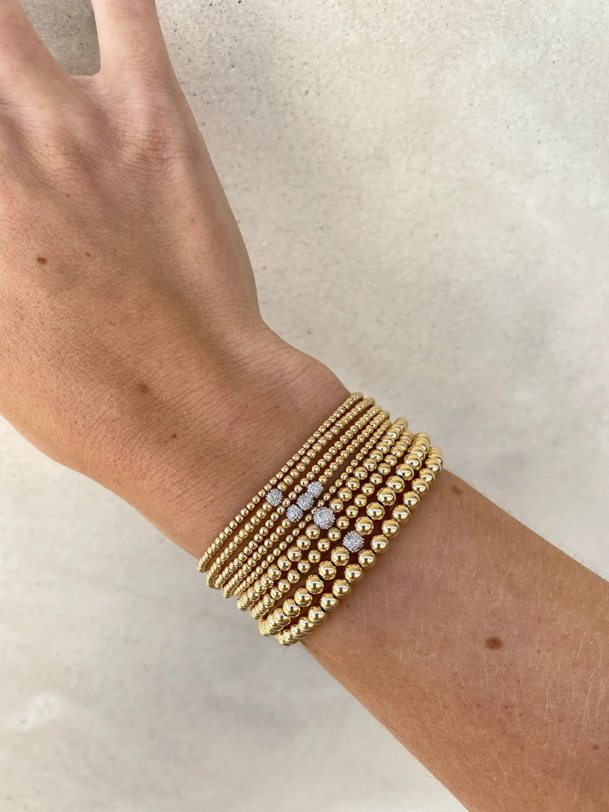 4MM Signature Bracelet with 14K Diamond Bead - Detour Boutiques