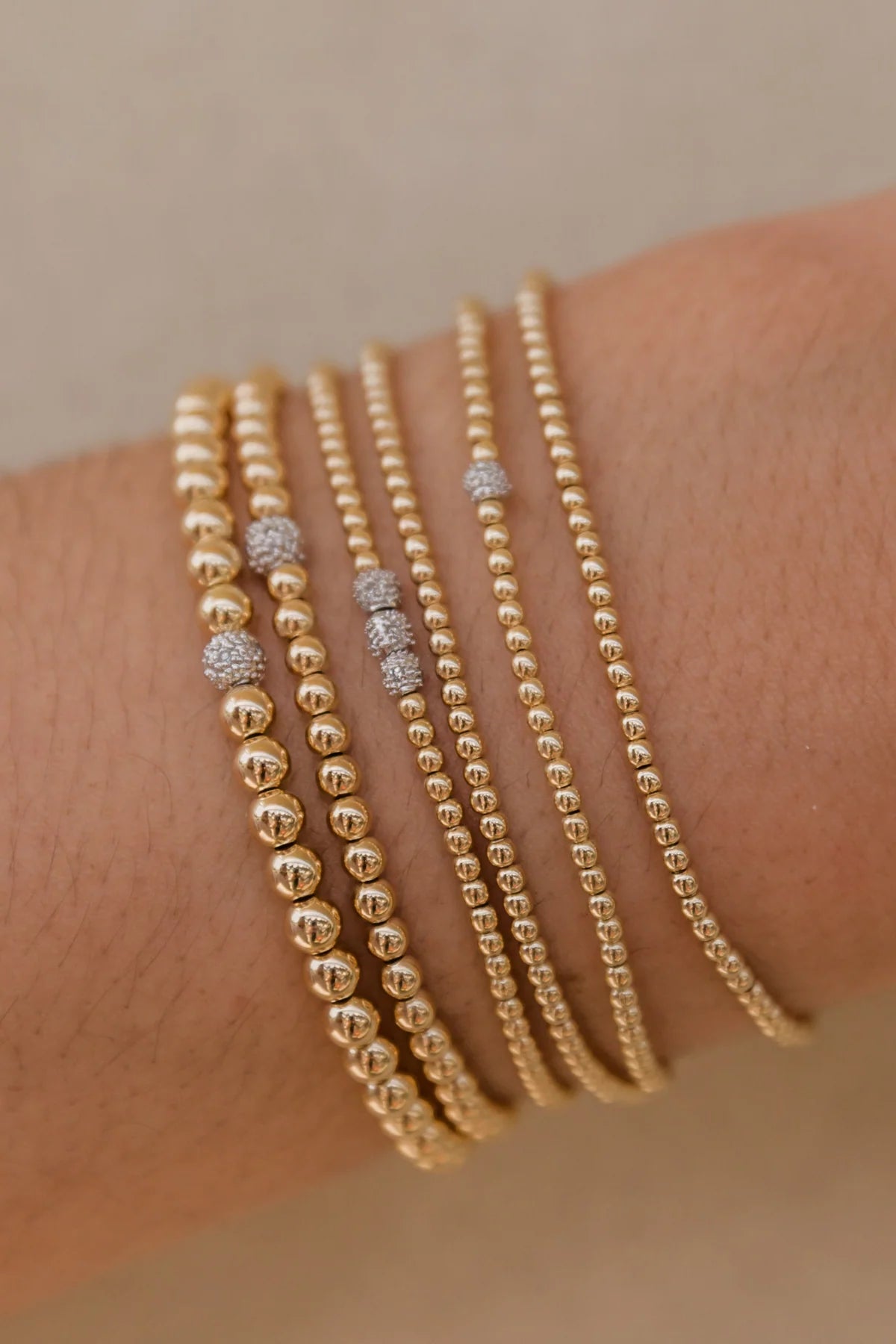 4MM Signature Bracelet with 14K Diamond Bead - Detour Boutiques