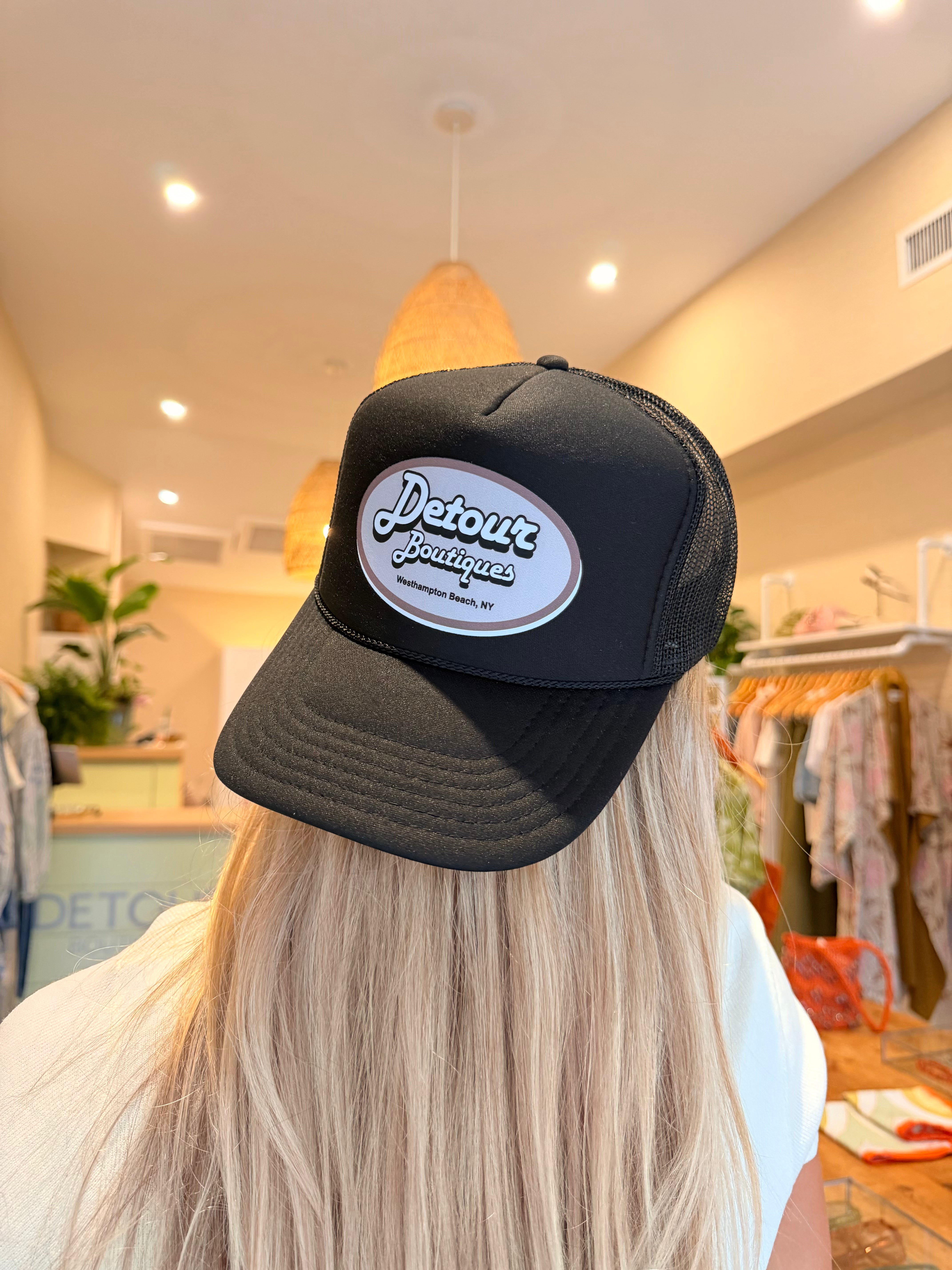 Detour Black Trucker Hat