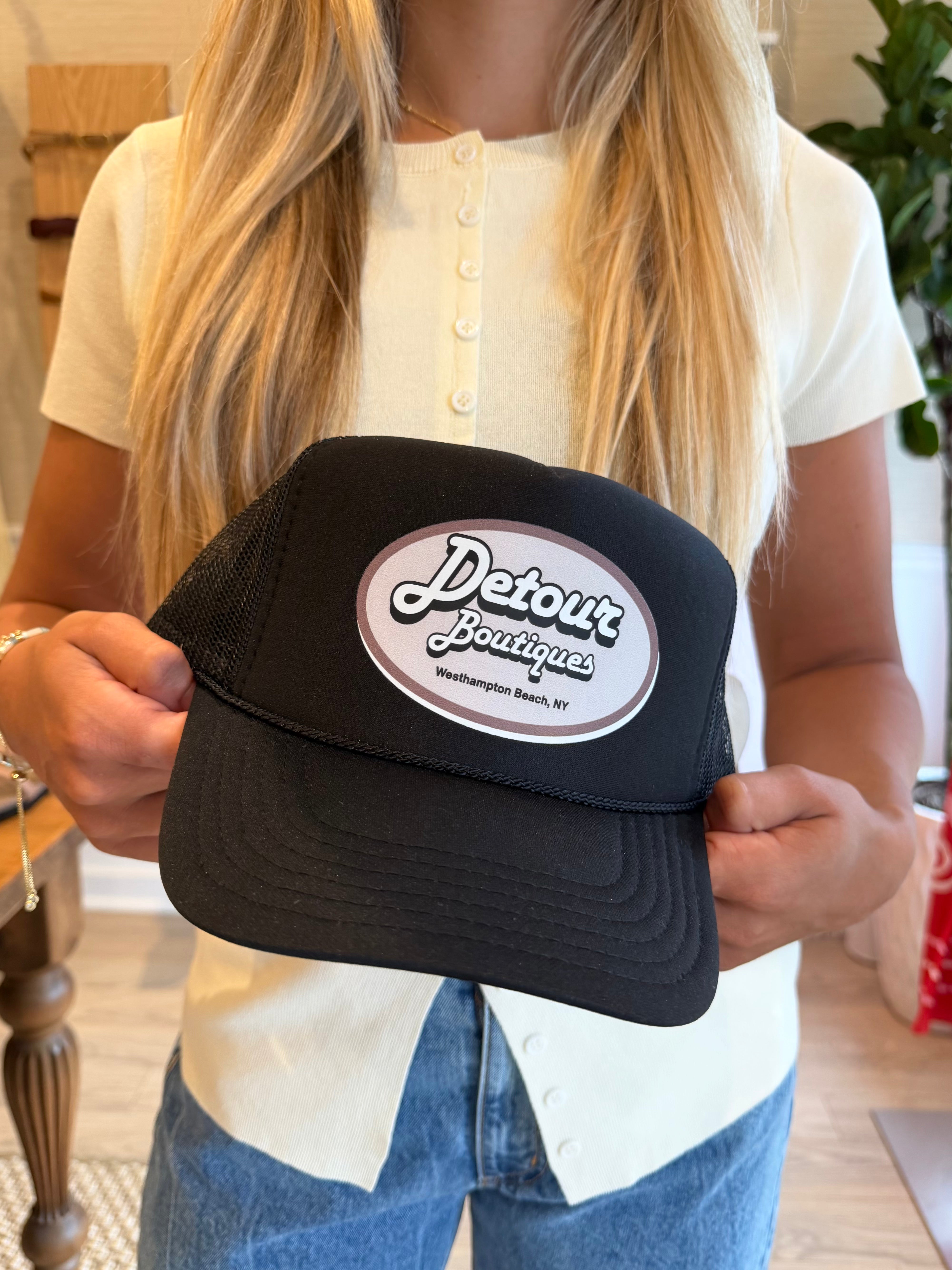 Detour Black Trucker Hat