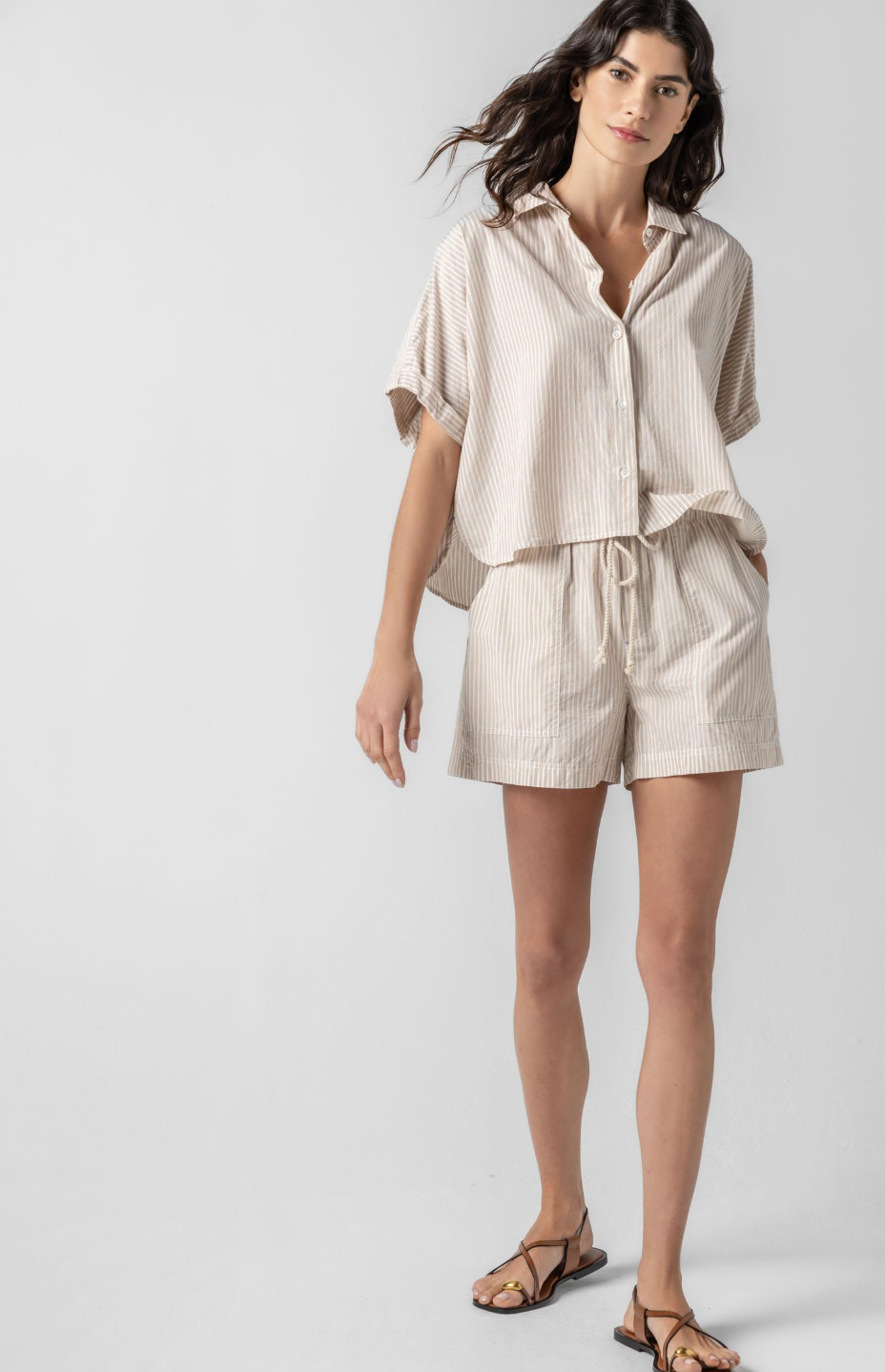 Striped Boxy Button Down