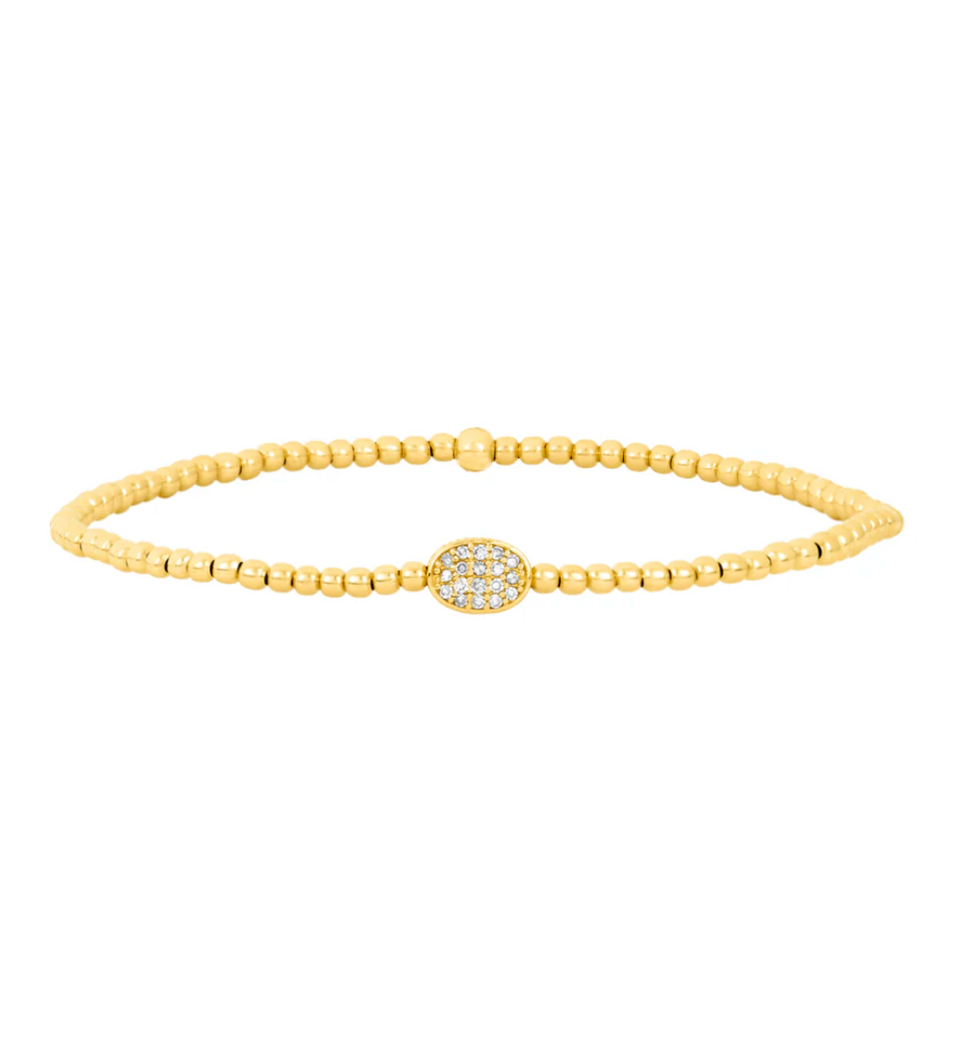 2MM Signature Bracelet with 14k Diamond Bean