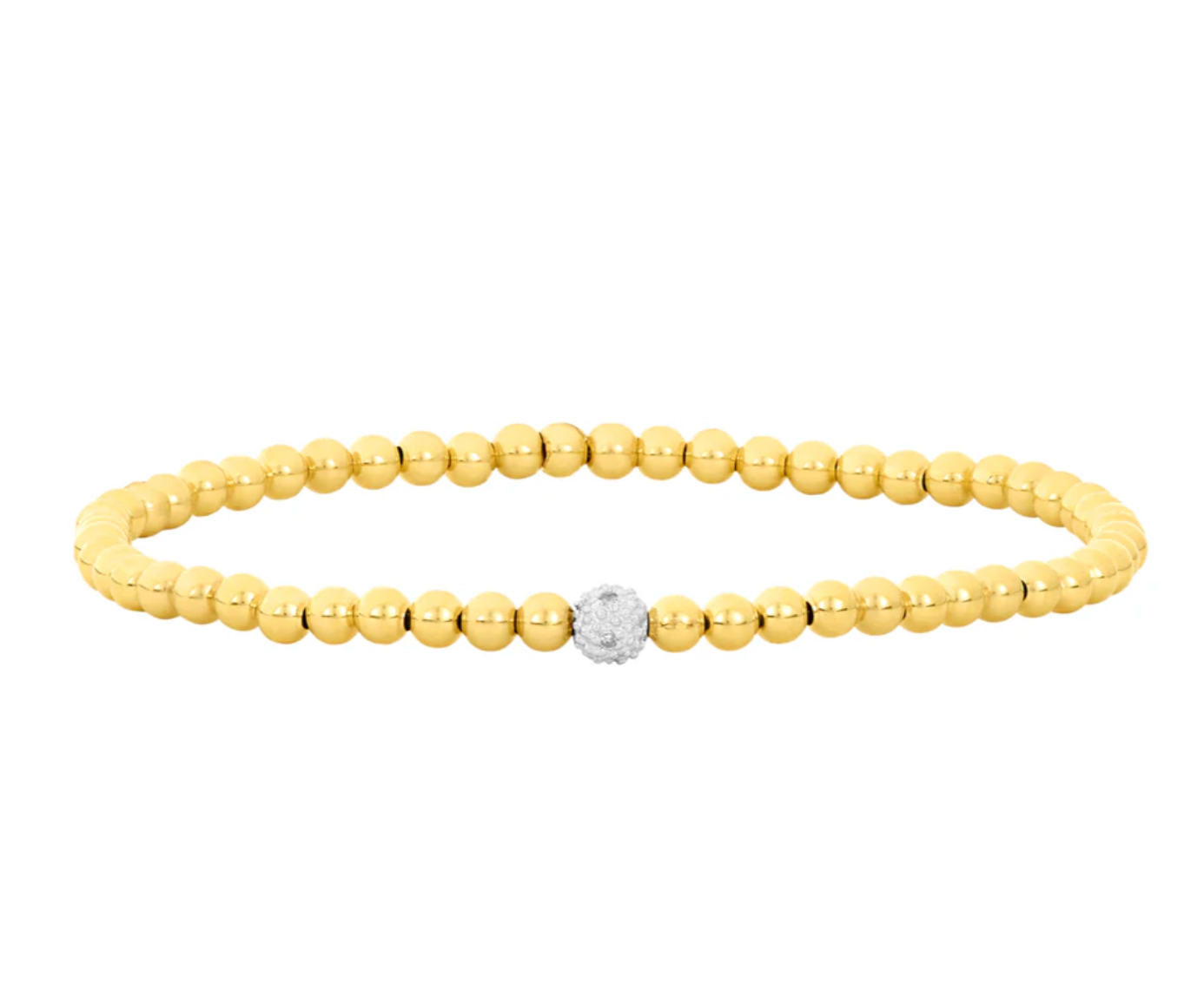 3MM Signature Bracelet with 14K Diamond Bead