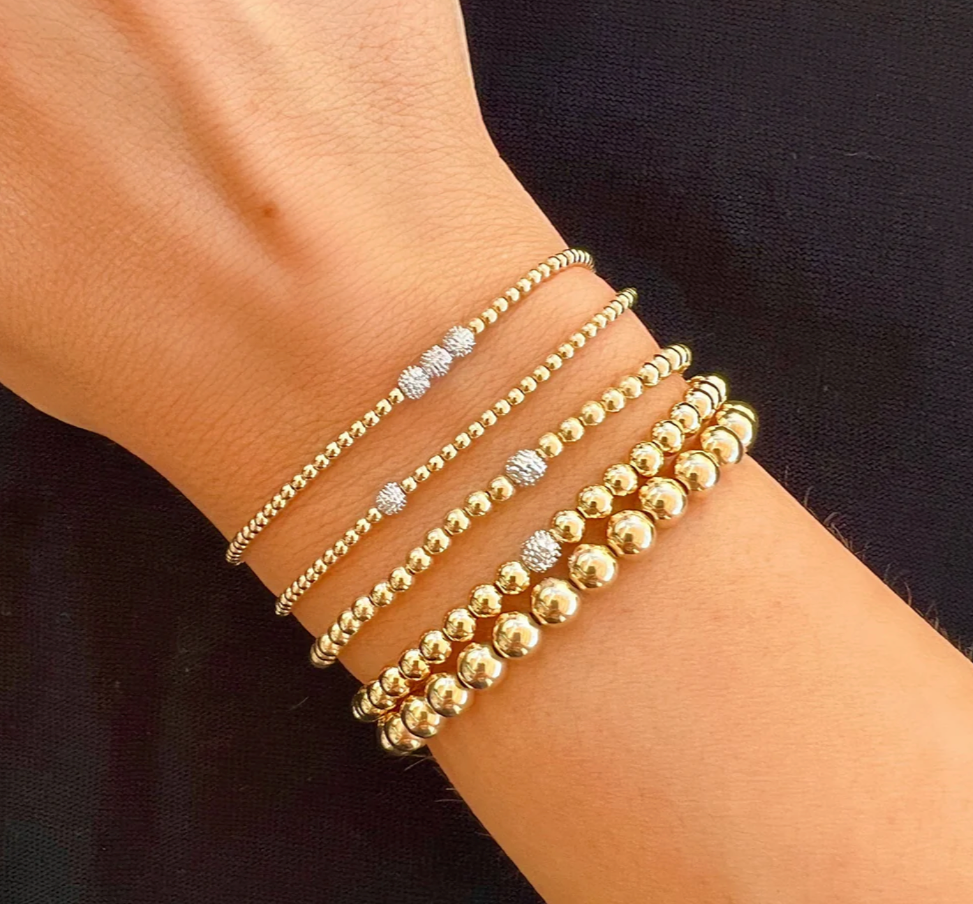 3MM Signature Bracelet with 14K Diamond Bead