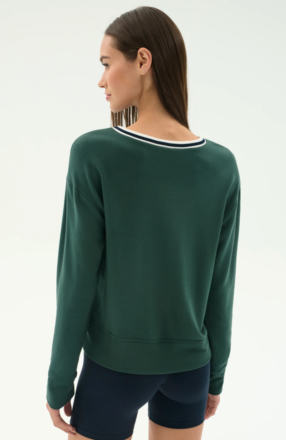 Sonja Fleece Sweatshirt W/ Stripe