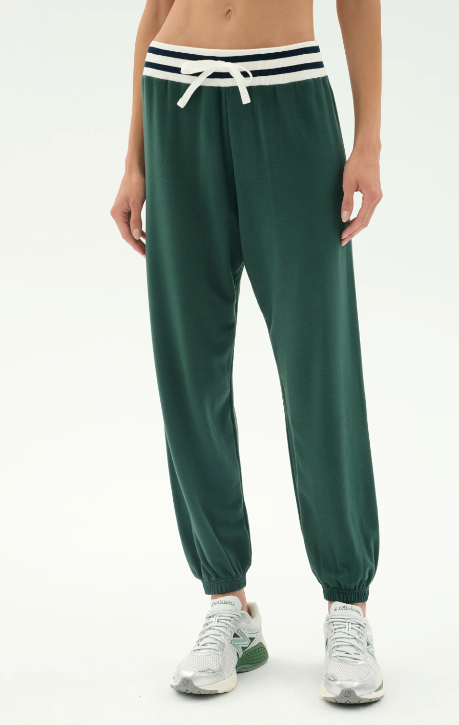 Andie Oversized Fleece Sweatpant W/ Stripe
