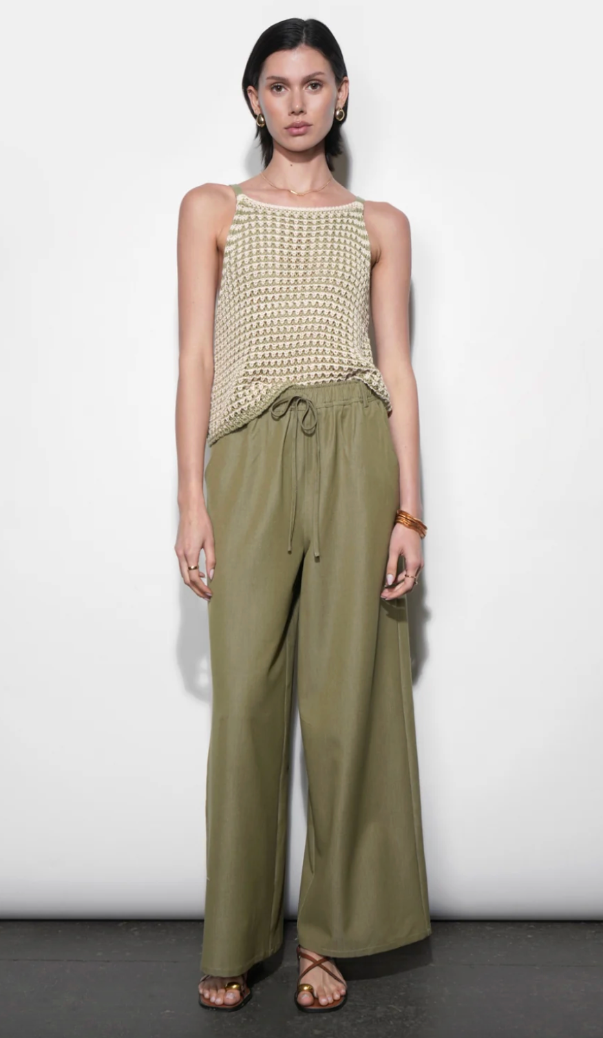 Paisley Wide Leg Pull On Pants