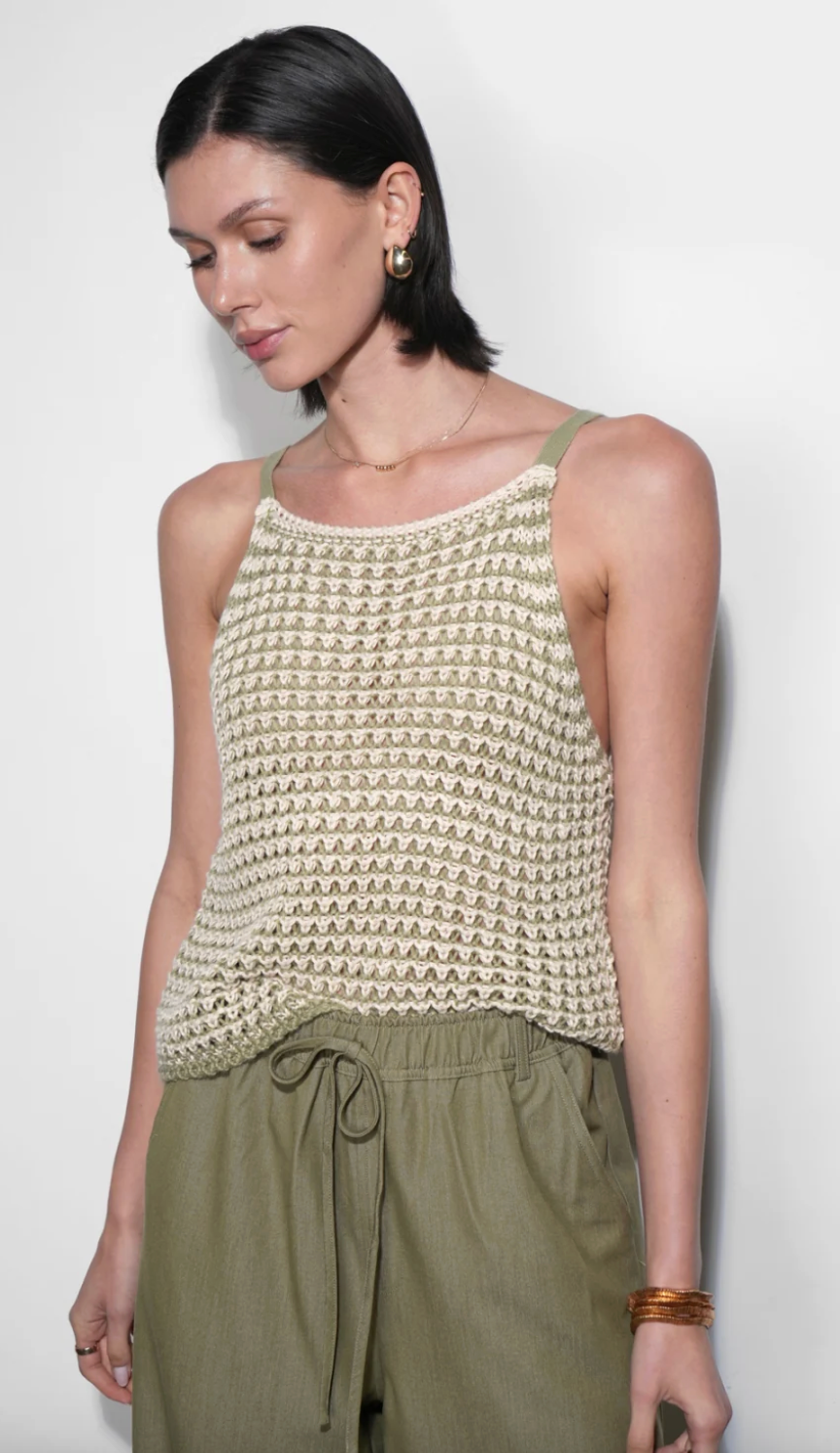 Quincy Crochet Knit Sleeveless Top