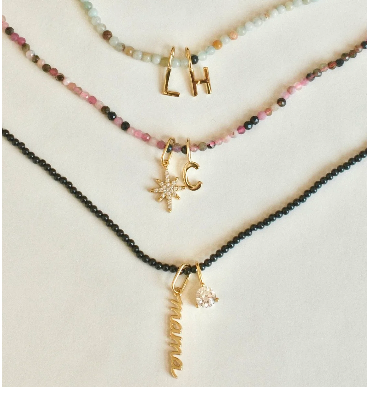 Micro Gemstone Necklace Agate