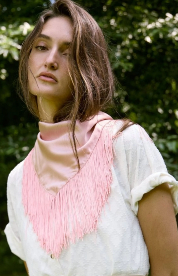 Fringe Scarf - Pink