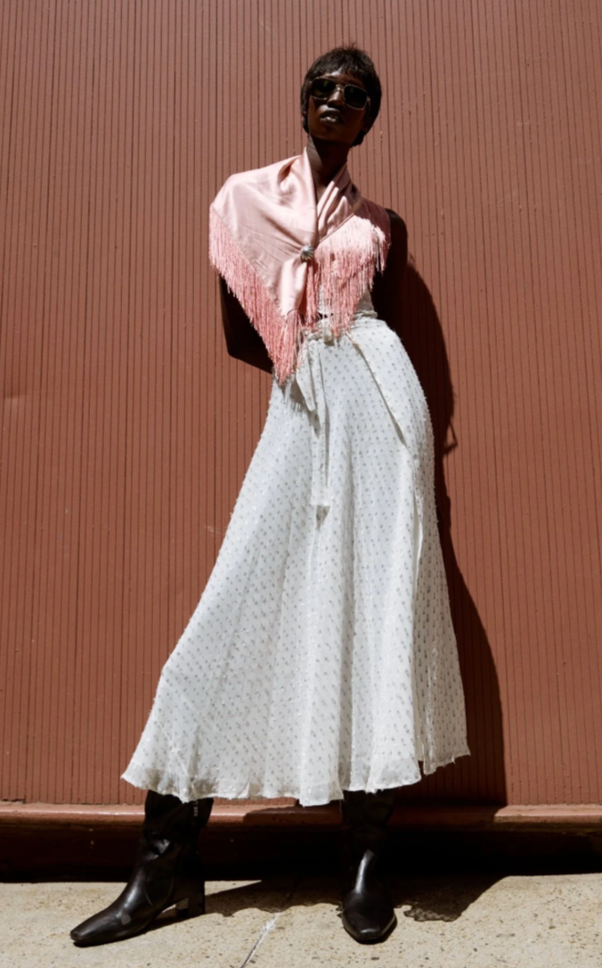 Fringe Scarf - Pink