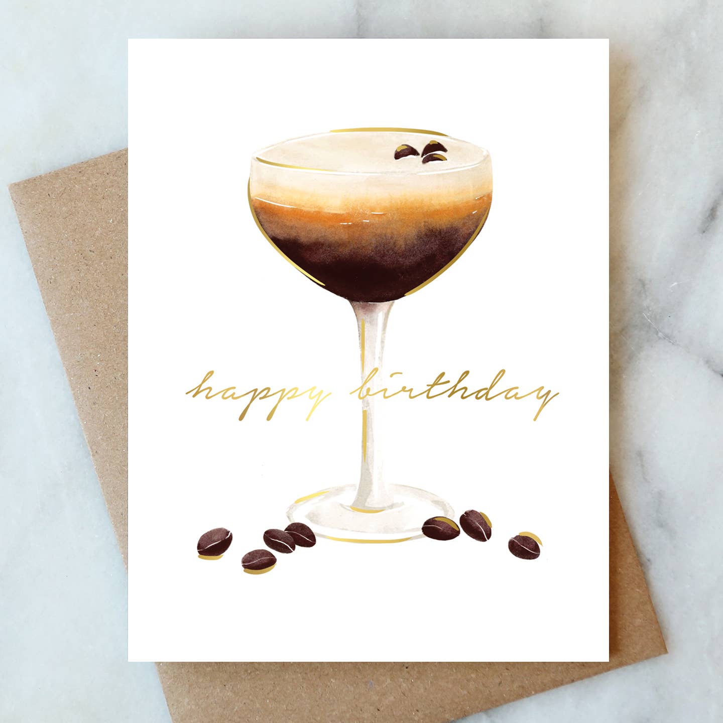 Abigail Jayne Design - Espresso Martini Birthday Greeting Card - Detour Boutiques