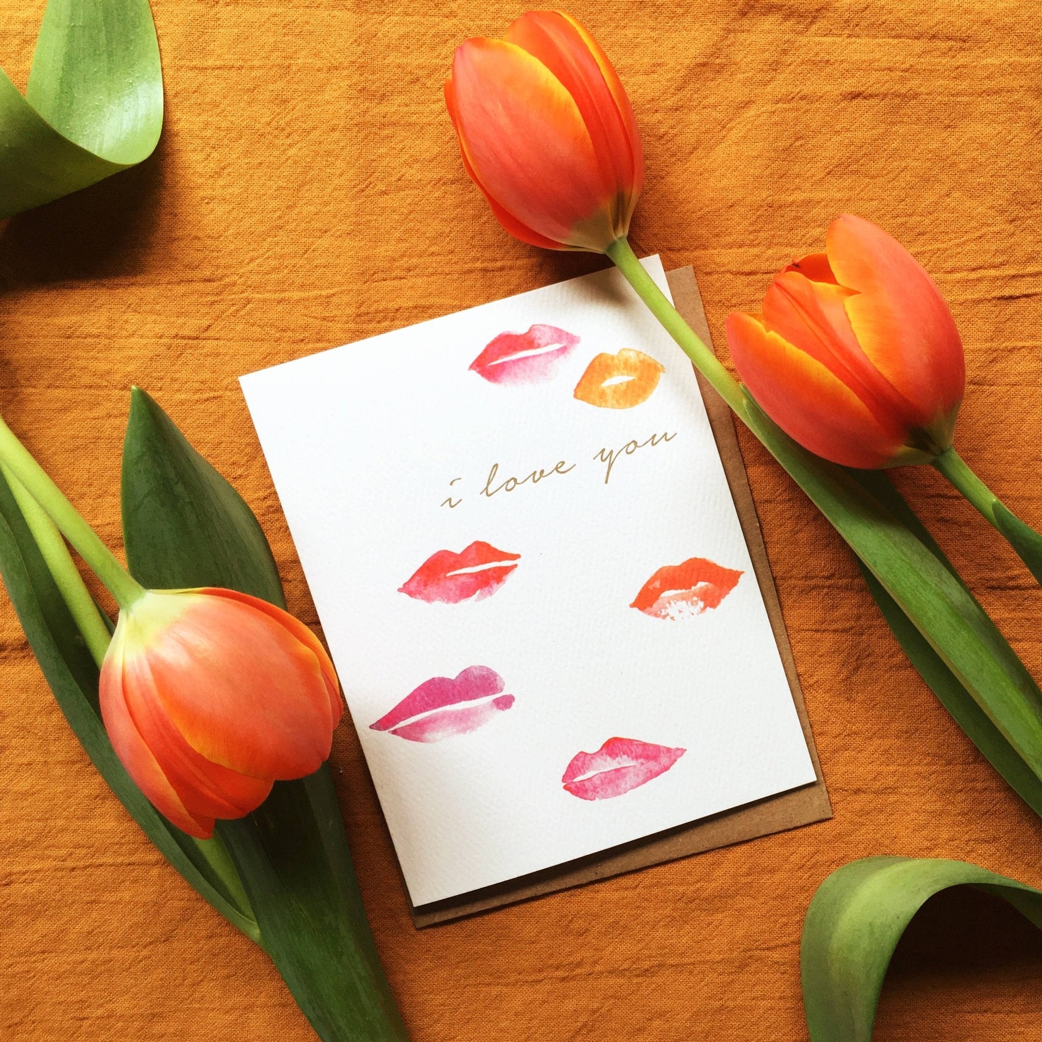 Abigail Jayne Design - Lips I Love You Greeting Card | Valentine Love Friendship - Detour Boutiques