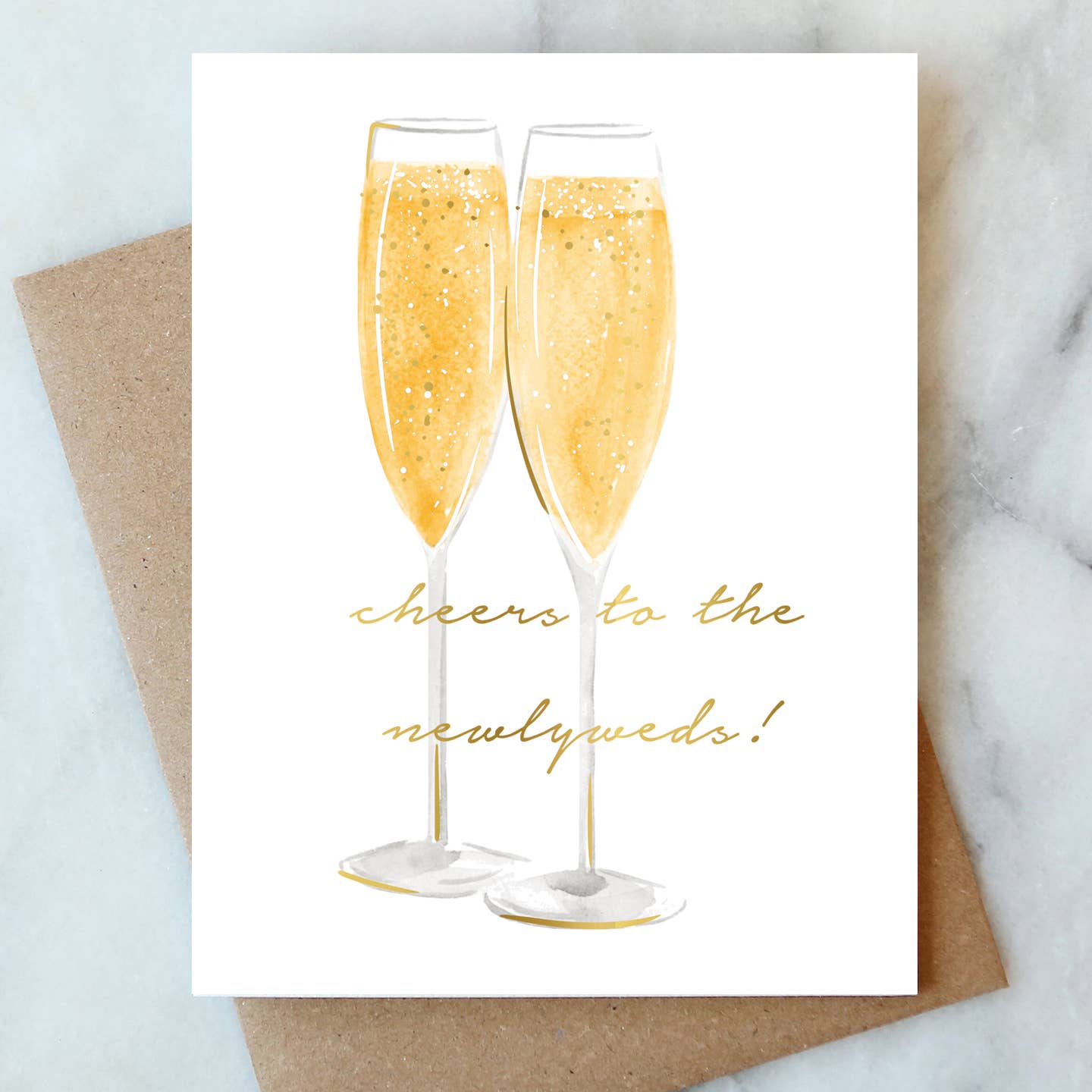 Abigail Jayne Design - Newlyweds Cheers Greeting Card | Wedding Card - Detour Boutiques