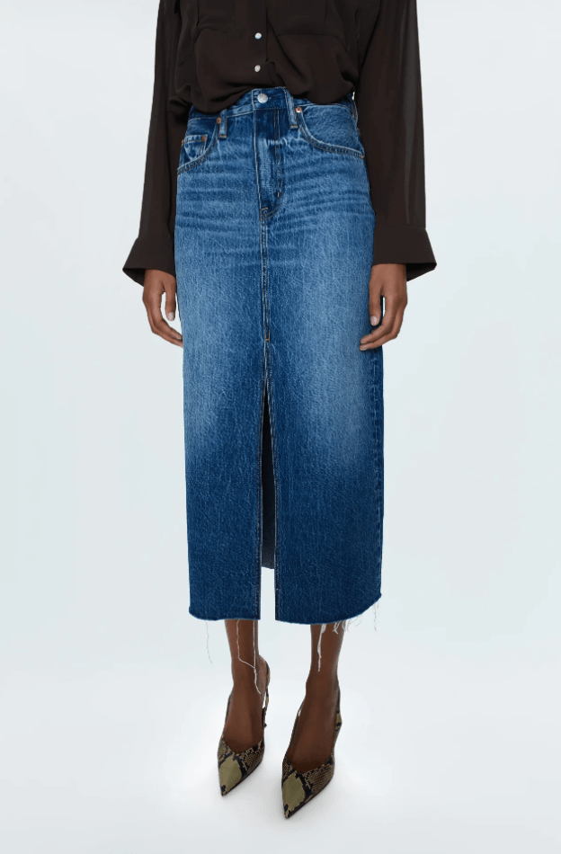 Alice Denim Midi Skirt - Detour Boutiques