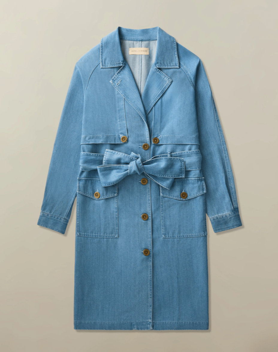 Amelie Trench Coat in Tencel Cotton Blend - Detour Boutiques