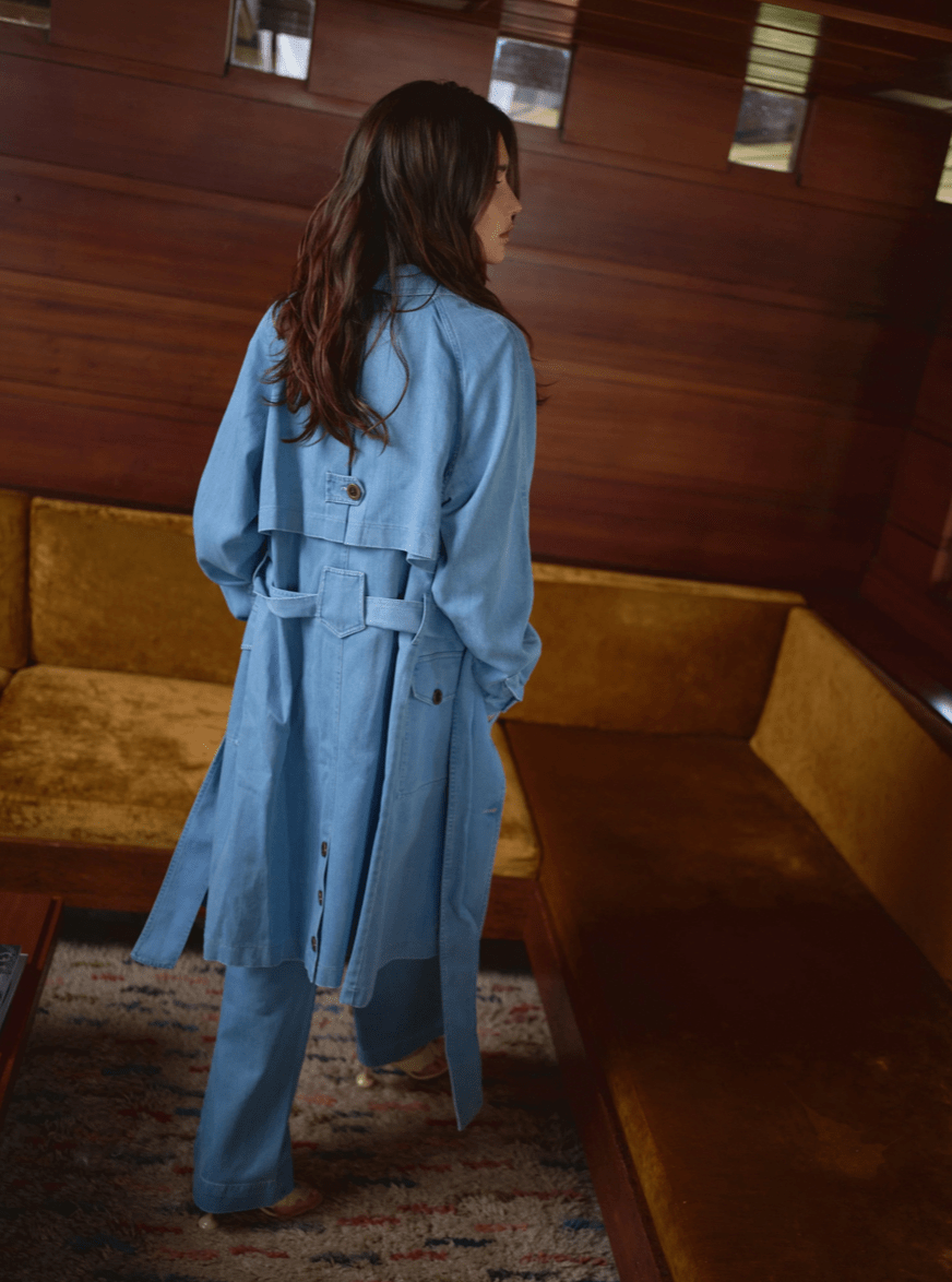 Amelie Trench Coat in Tencel Cotton Blend - Detour Boutiques