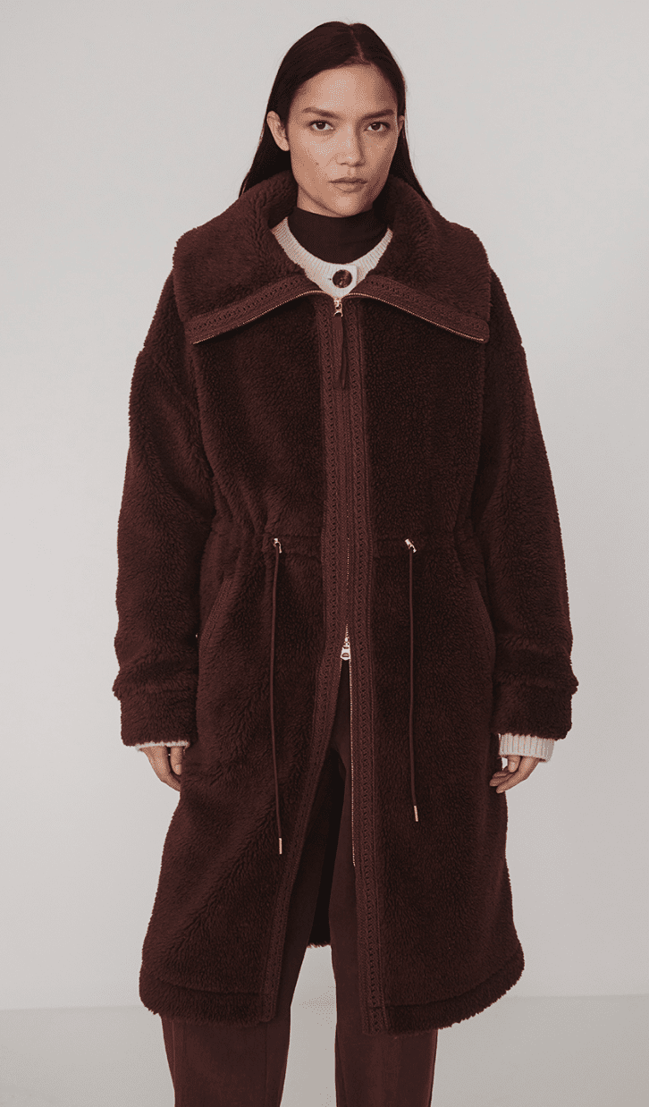 Bennet Long Sherpa Coat - Detour Boutiques