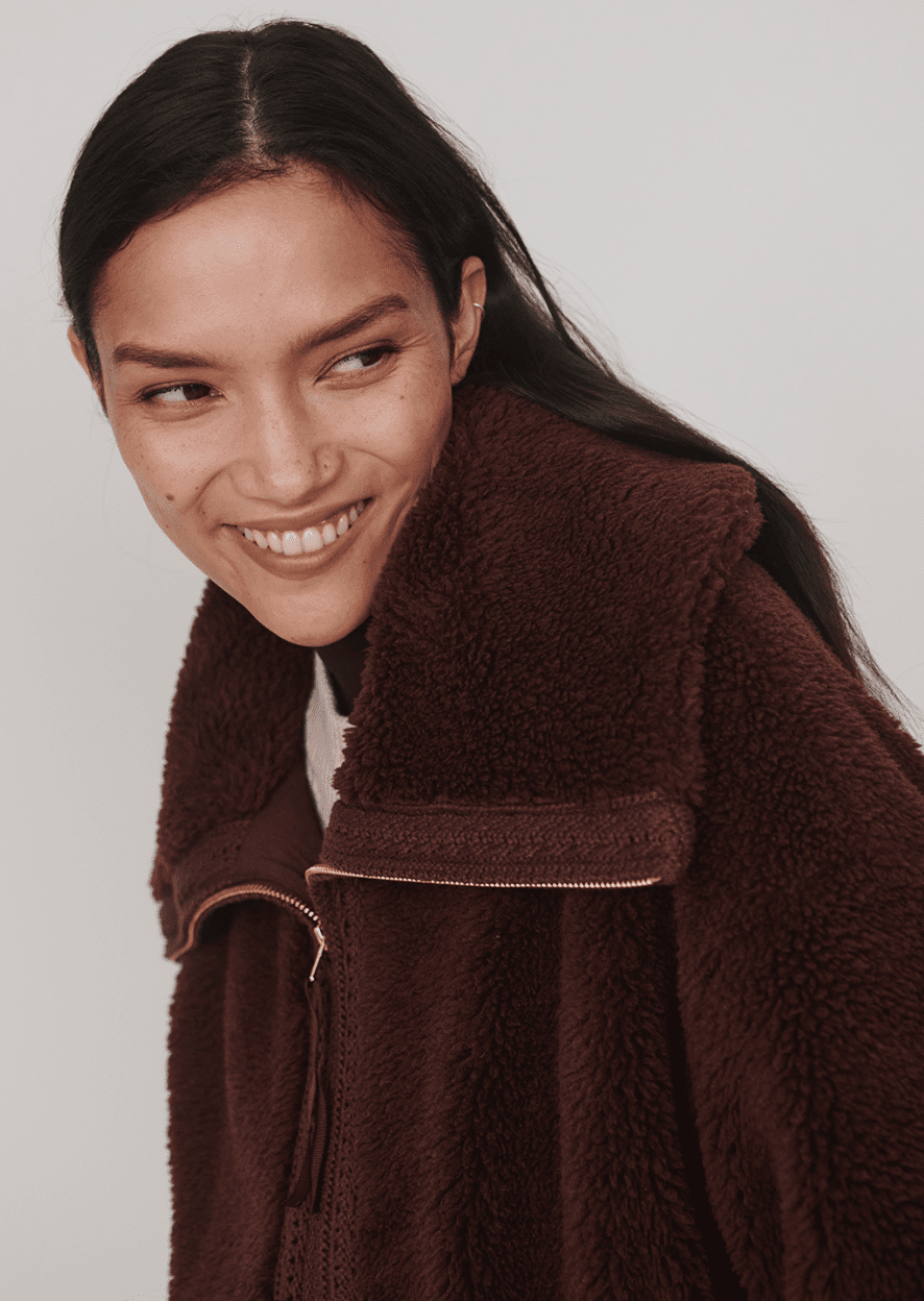 Bennet Long Sherpa Coat - Detour Boutiques