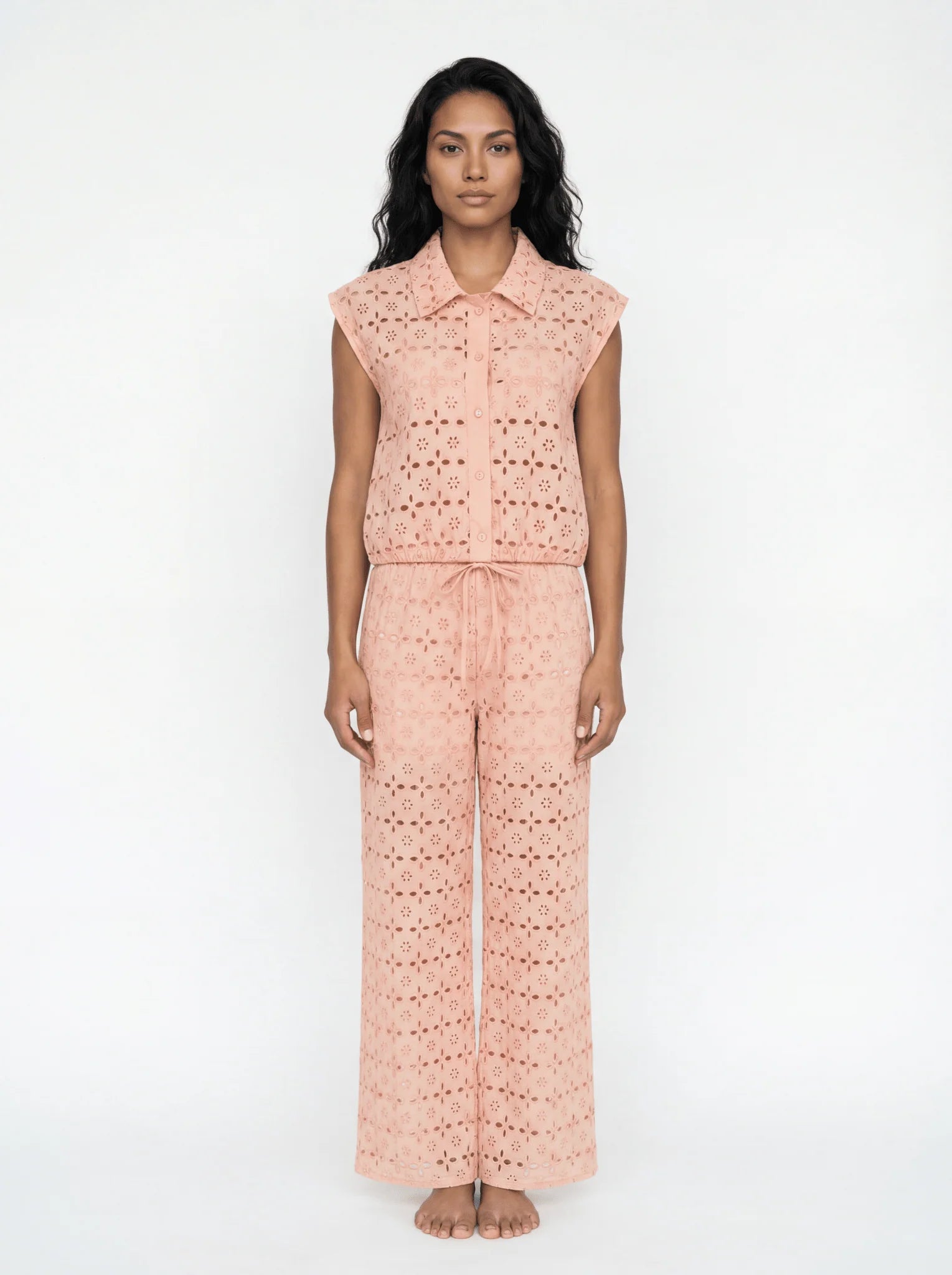 Beth Cotton Eyelet Pant - Detour Boutiques