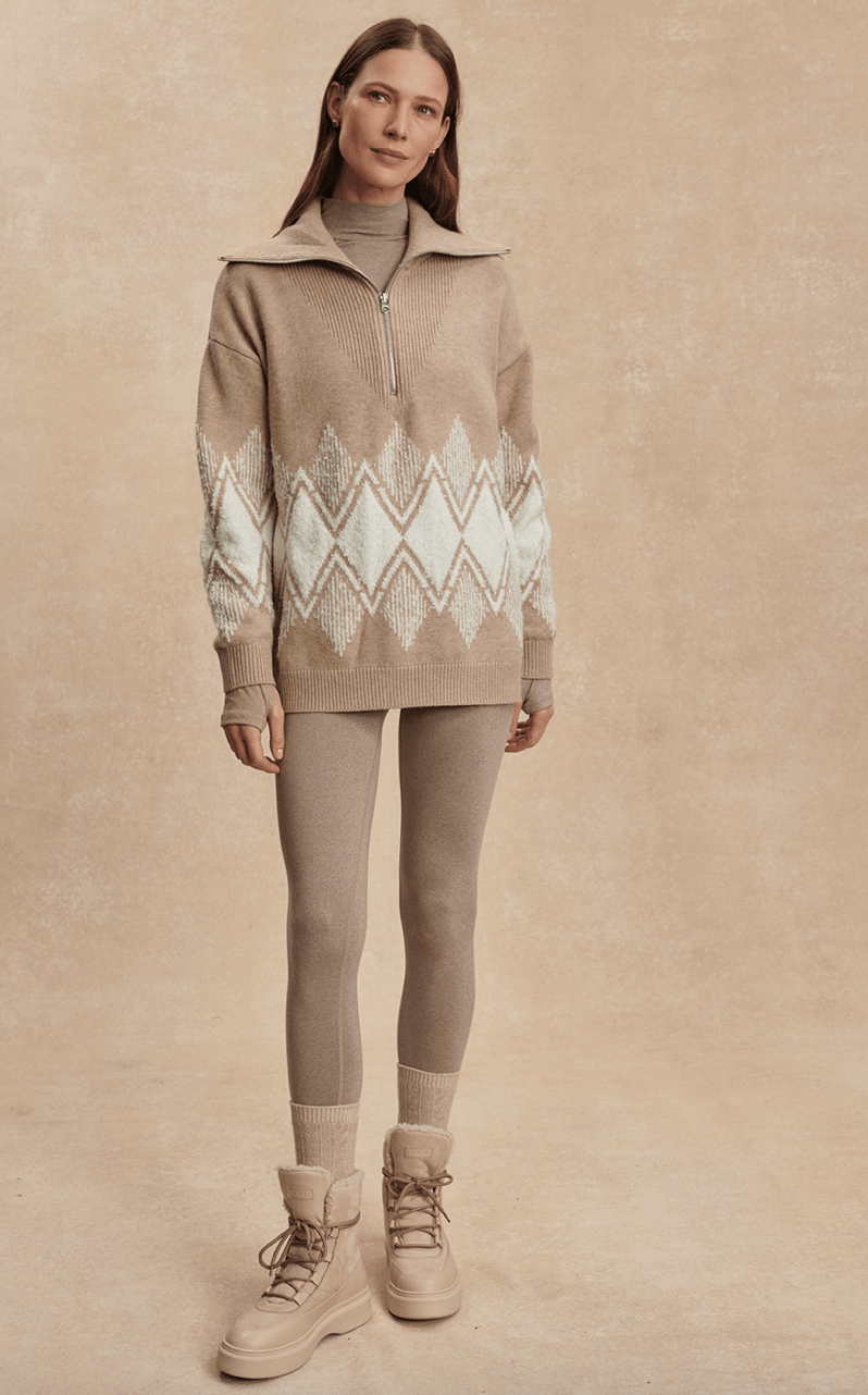 Betty Jacquard Half Zip - Detour Boutiques