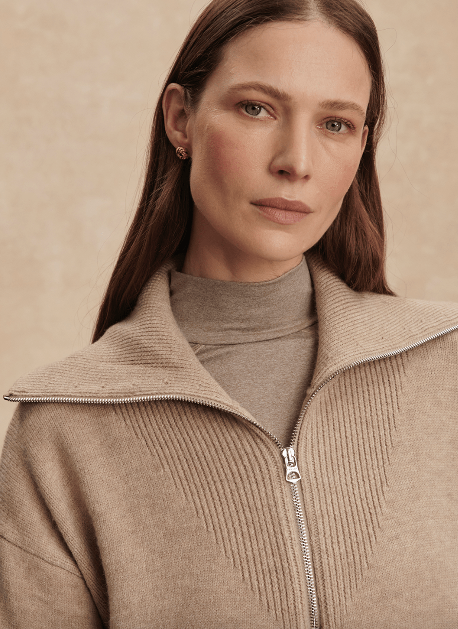 Betty Jacquard Half Zip - Detour Boutiques