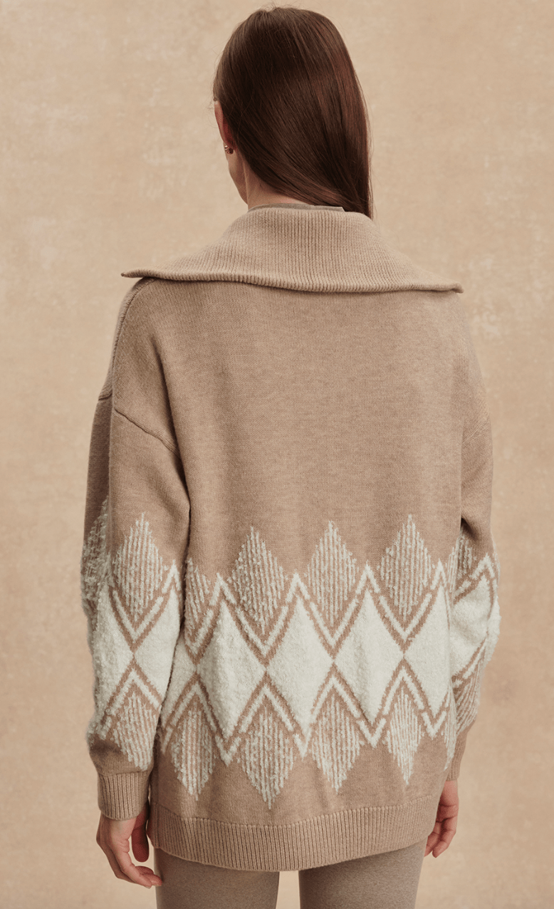 Betty Jacquard Half Zip - Detour Boutiques