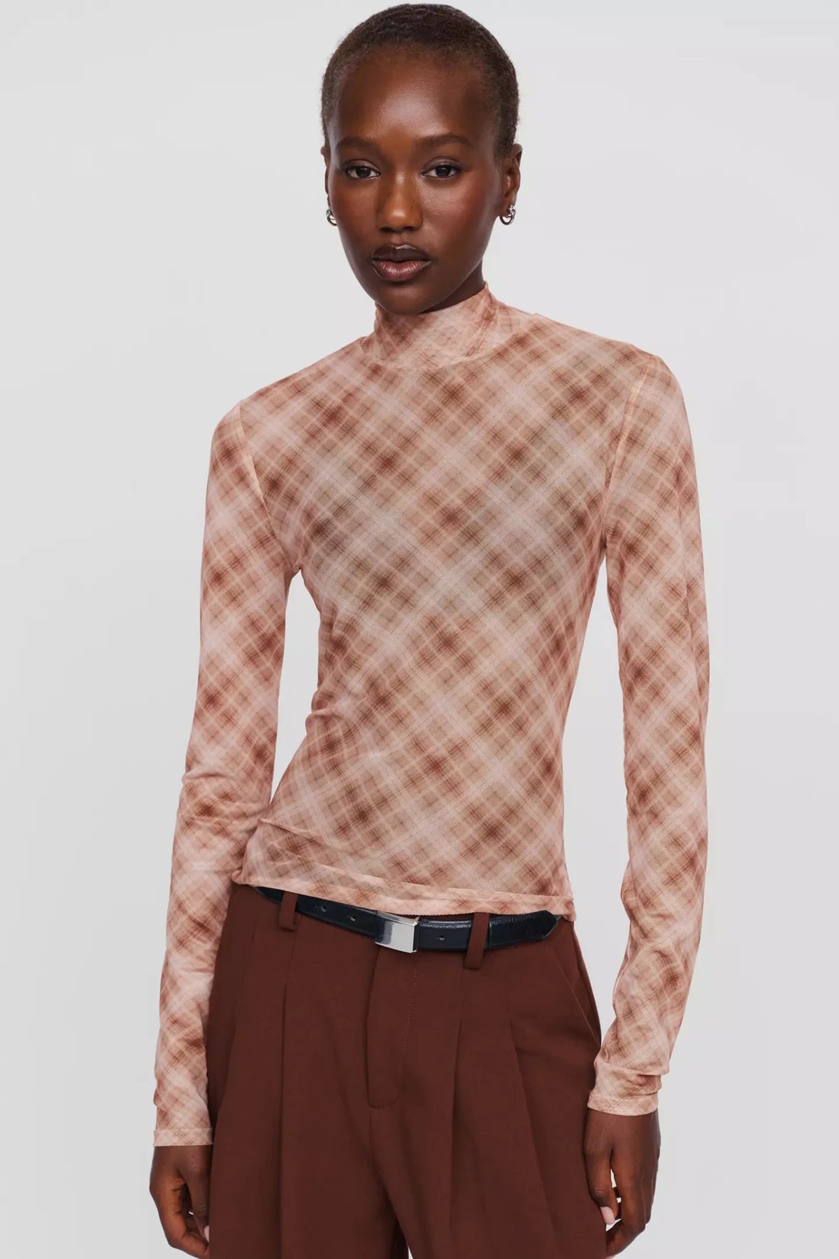 Bourbon Turtleneck Mesh Shirt - Detour Boutiques