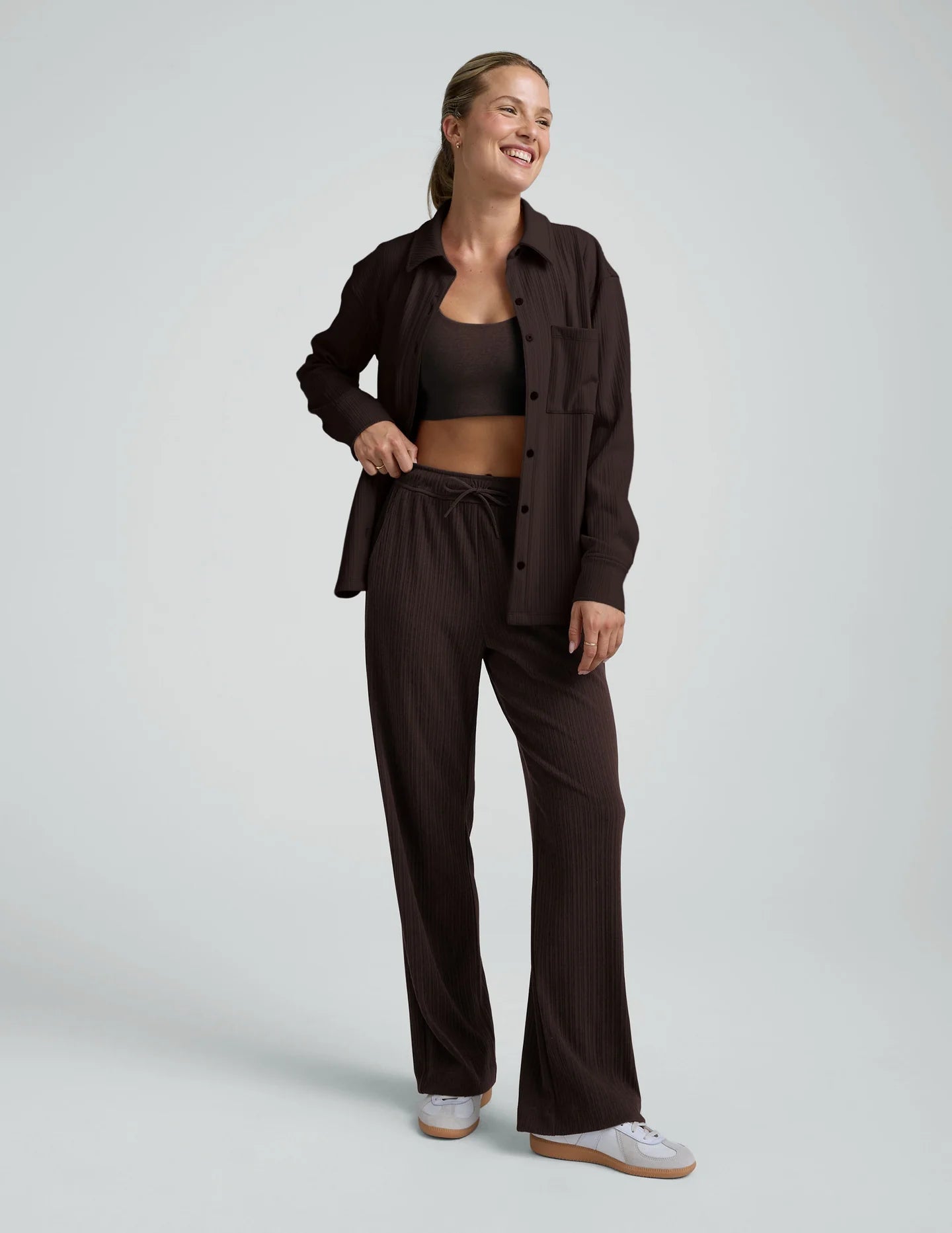 Breathe Easy Ribbed Wide Leg Pant - Detour Boutiques