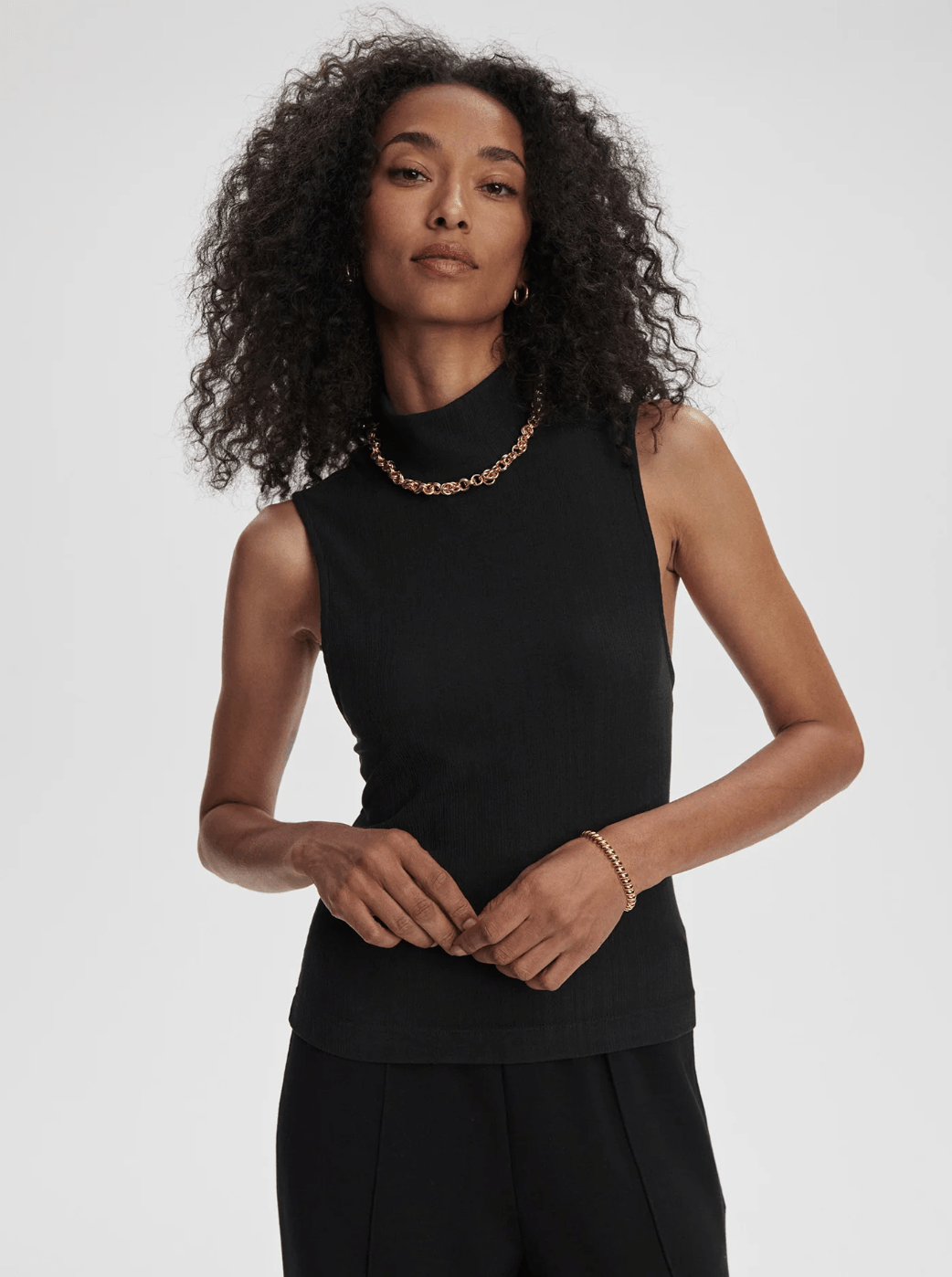 Caley Fitted Rib Tank - Detour Boutiques