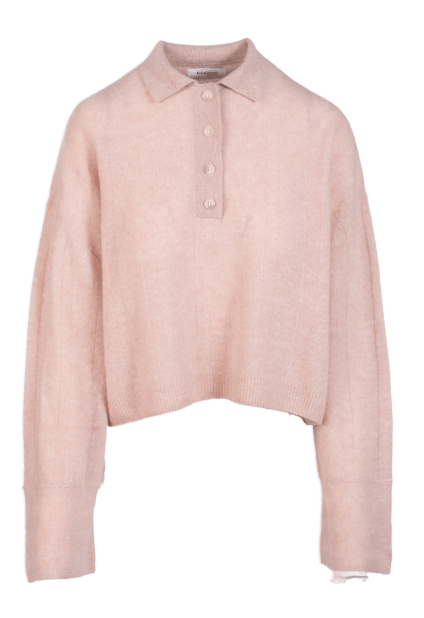 Coastal Cashmere Ribbed Polo Sweater - Detour Boutiques