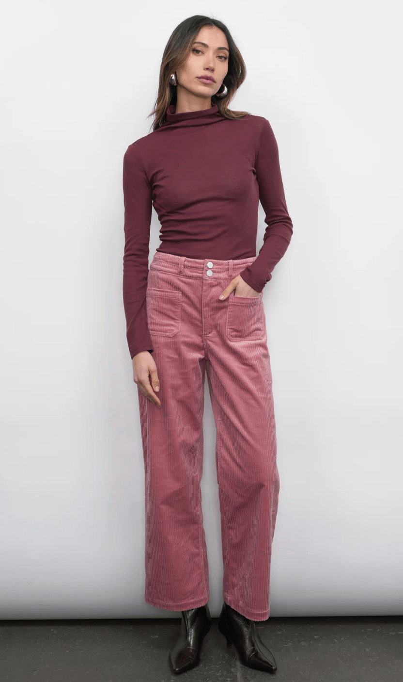 Deena Straight Leg Corduroy Pants - Detour Boutiques