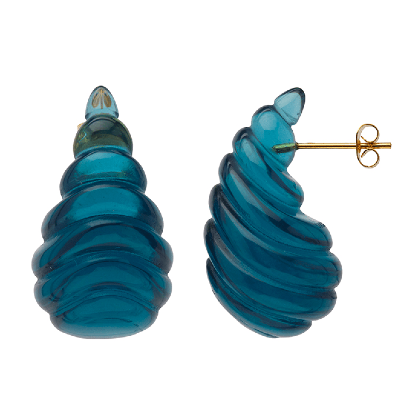 Deep Sea Blue Resin Drop Posts - Detour Boutiques