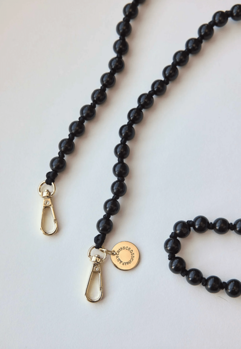 Detachable Black Beaded Necklace - Detour Boutiques