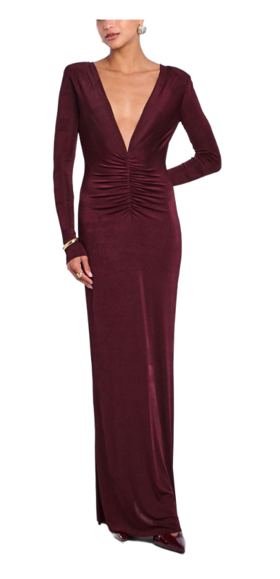 Ebony Maxi Dress in Bordeaux - Detour Boutiques