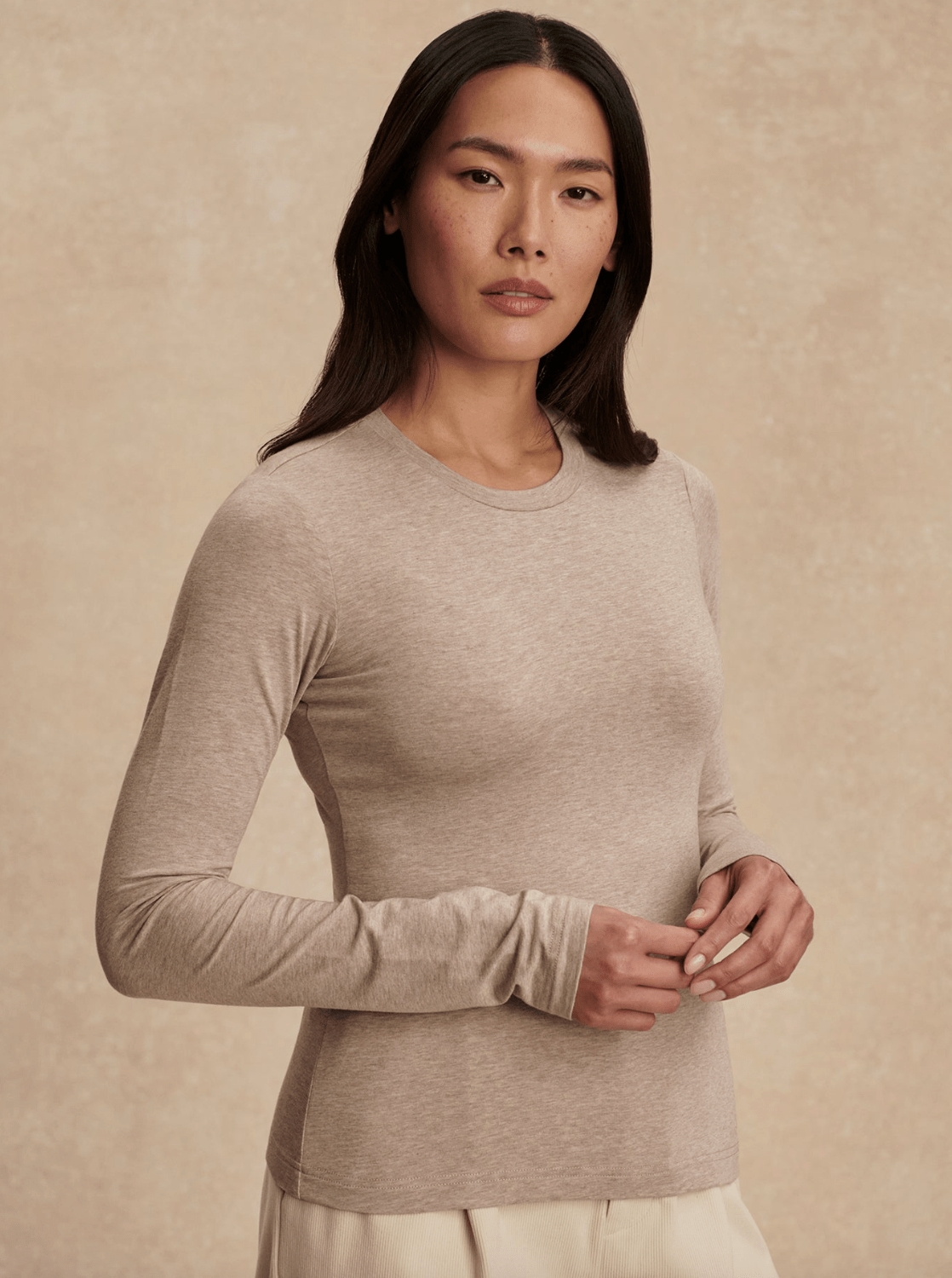 Edna Long Sleeve Fitted Tee - Detour Boutiques