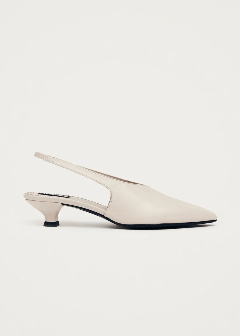Eros Cream Leather Mules - Detour Boutiques
