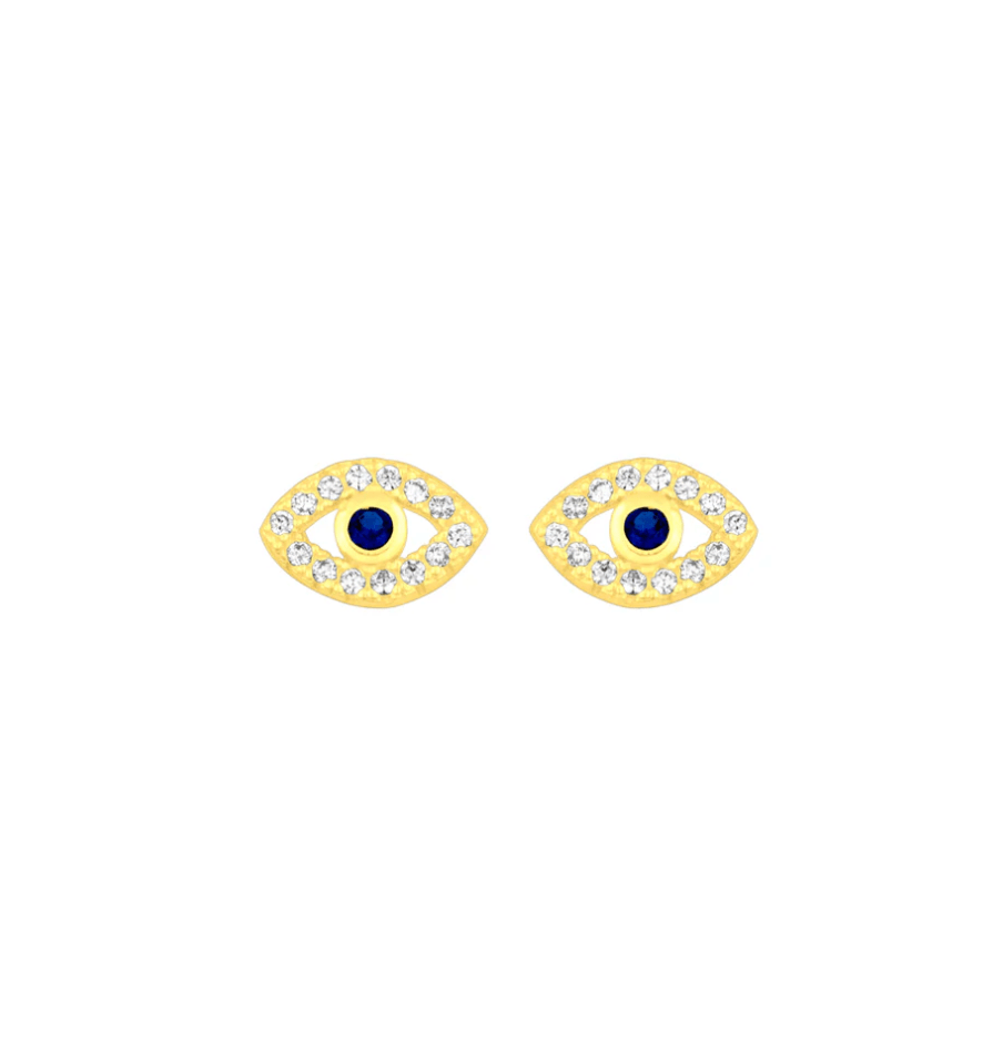 EVIL EYE STUDS GOLD - Detour Boutiques
