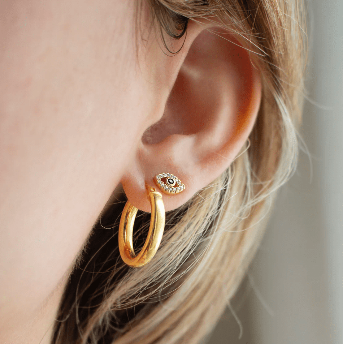 EVIL EYE STUDS GOLD - Detour Boutiques